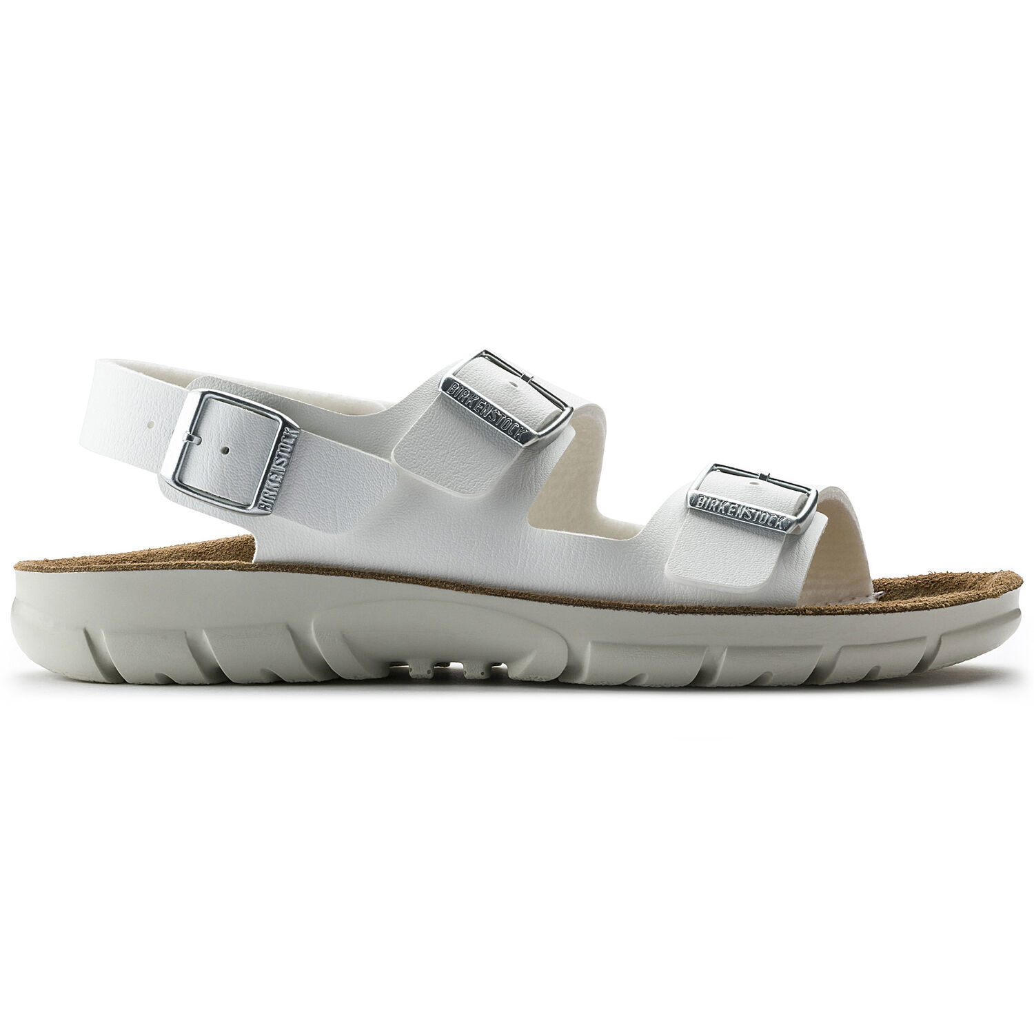Vit Kano sandal från Birkenstock, med skridsäkra sulor på de flesta underlag