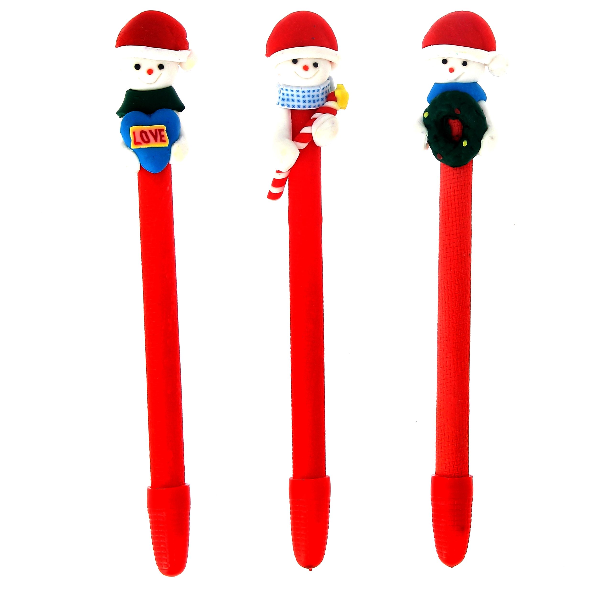 Julpenna snögubbe - röd