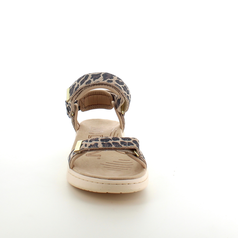 Smart sandal från Woden med leopardtryck.