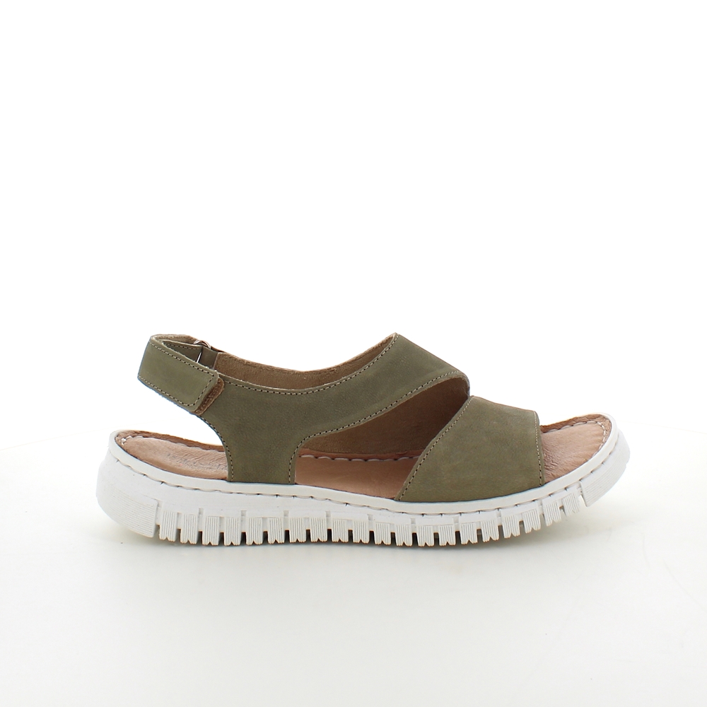 Mjuk grön skinnssandal från Relaxshoe.
