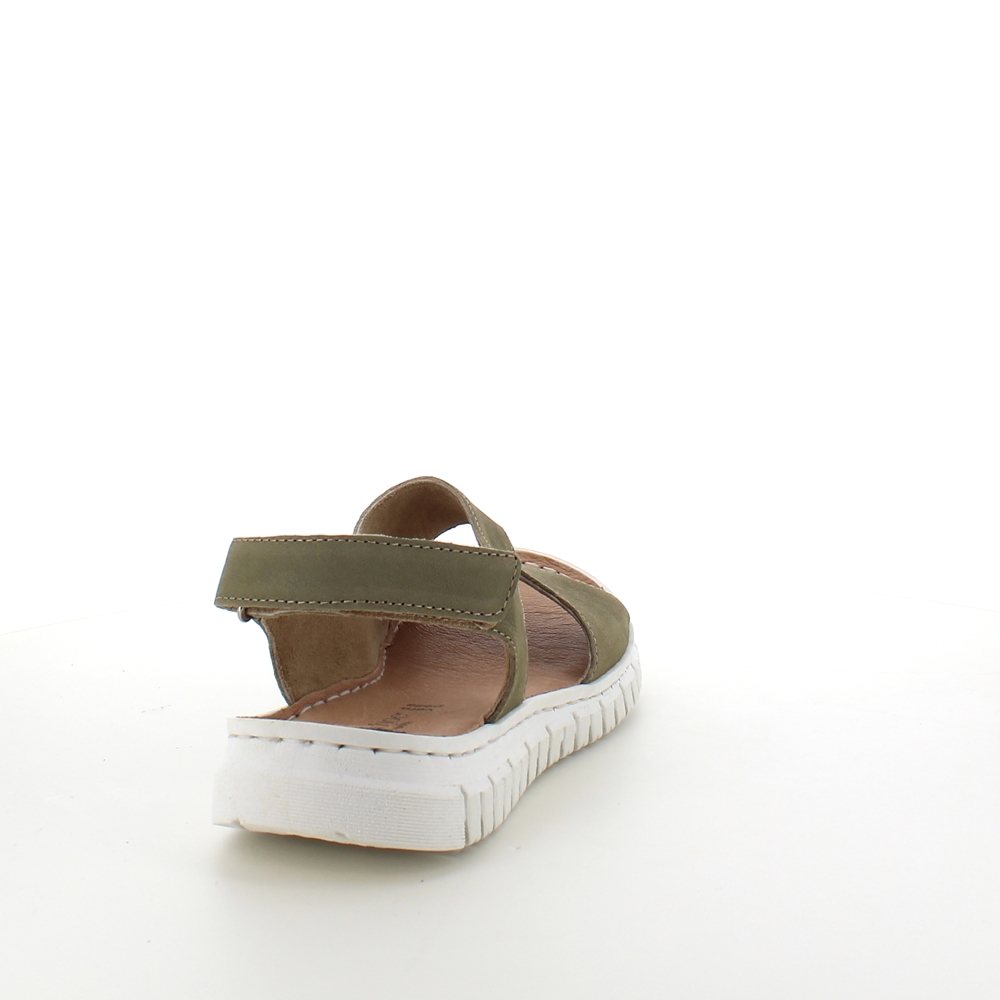 Mjuk grön skinnssandal från Relaxshoe.