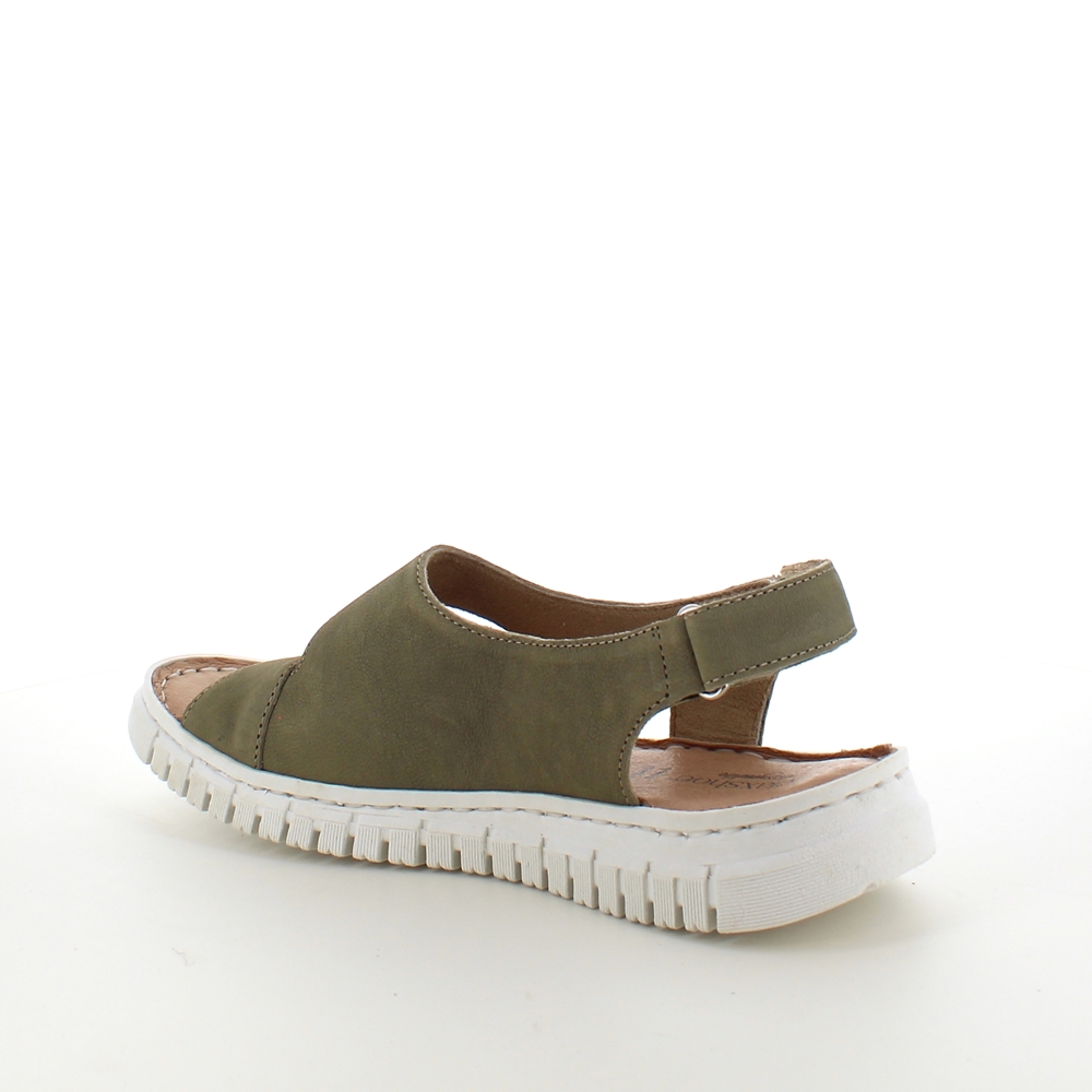 Mjuk grön skinnssandal från Relaxshoe.