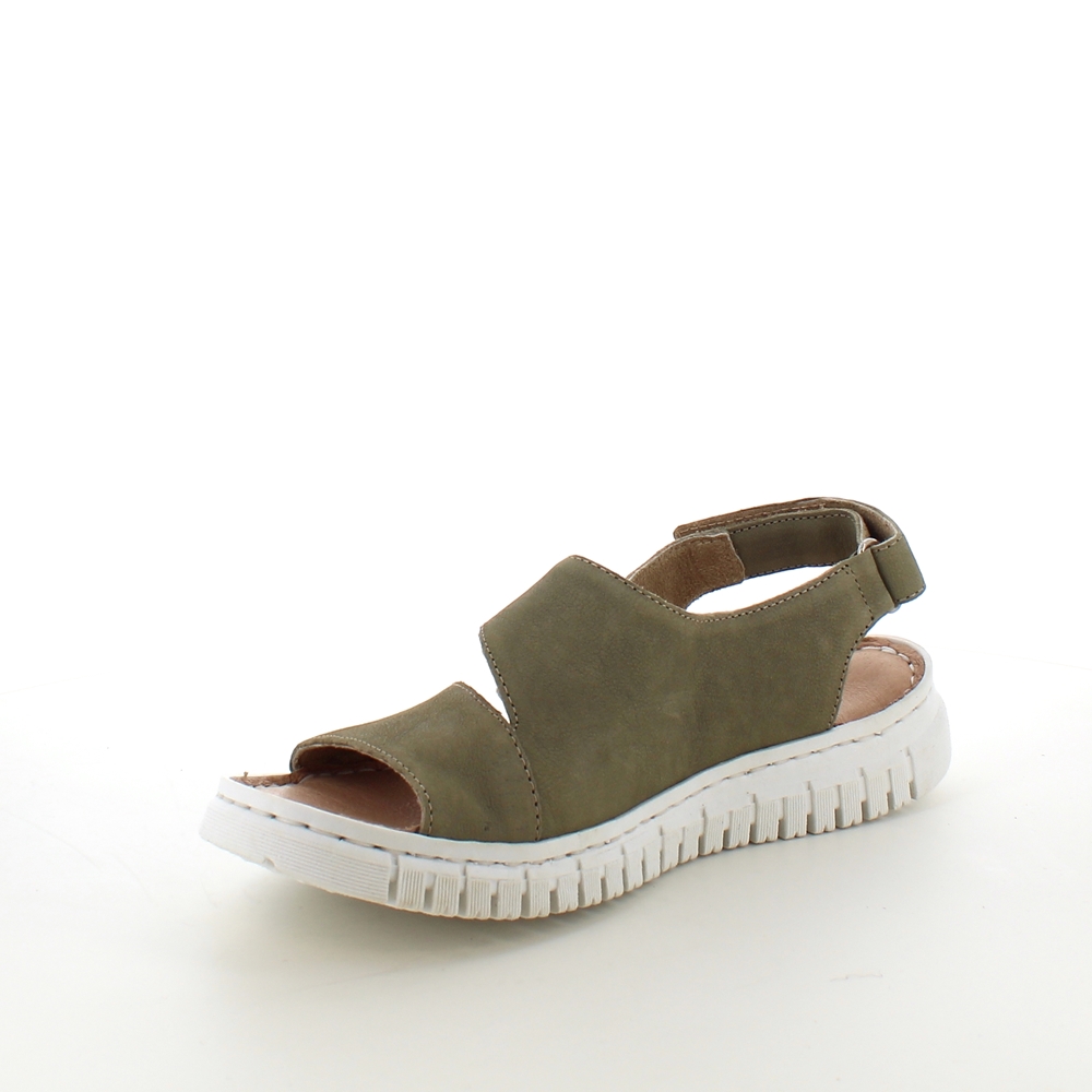 Mjuk grön skinnssandal från Relaxshoe.