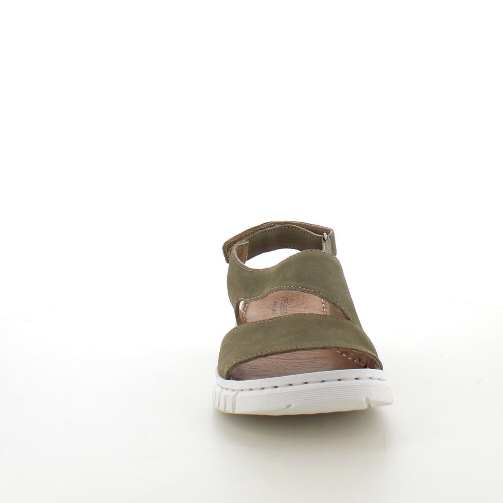 Mjuk grön skinnssandal från Relaxshoe.