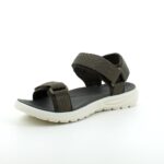 Olivgrön lätt sandal med breda remmar från Cruz.