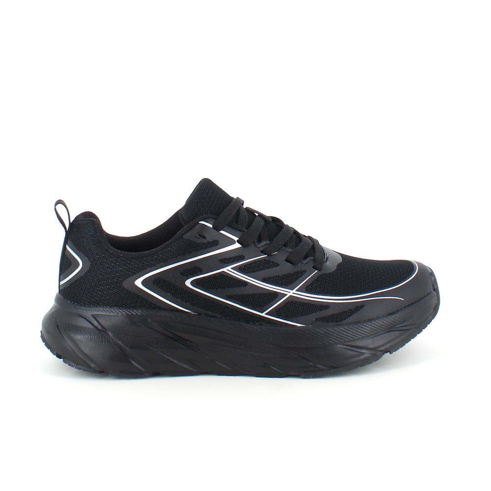 Svarta sneakers i ventilerande mesh
