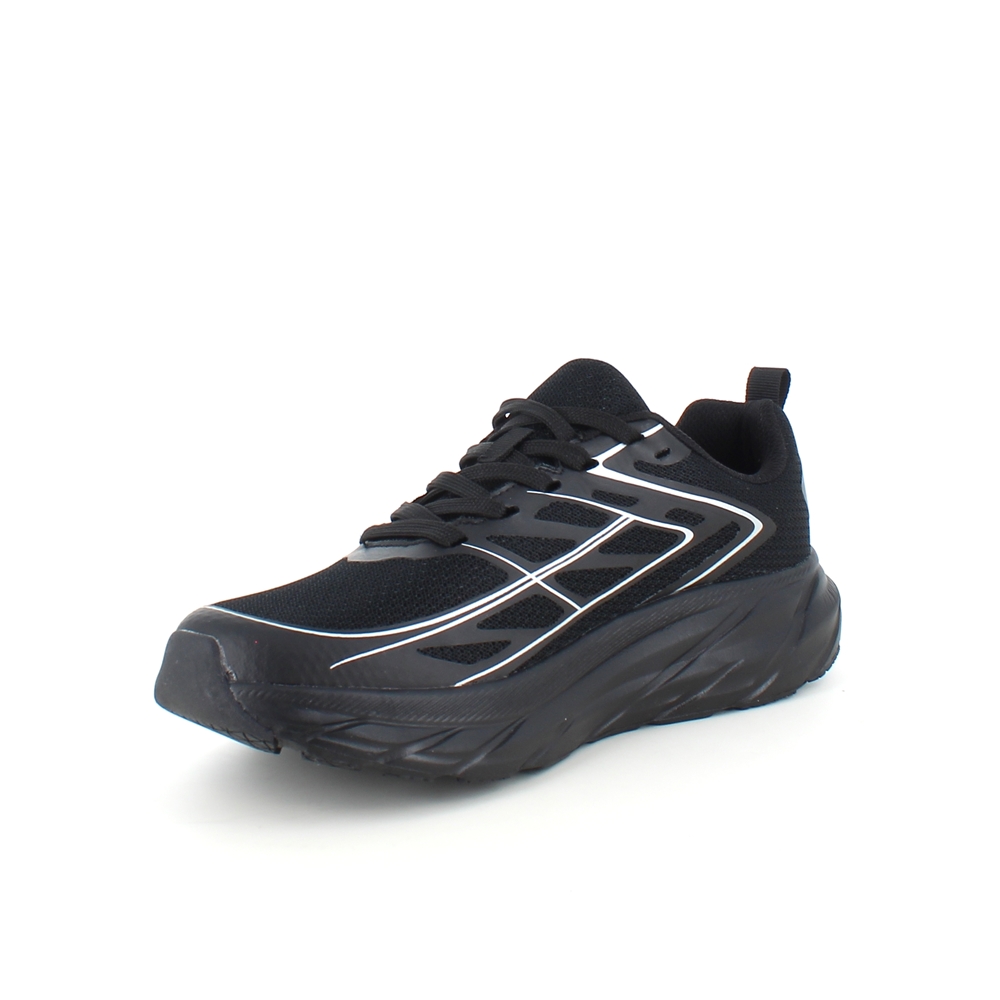 Svarta sneakers i ventilerande mesh