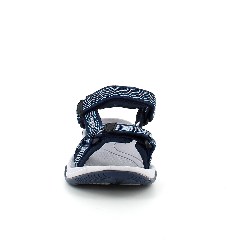 Blå sportsandal från CMP med ränder och bra bredd.