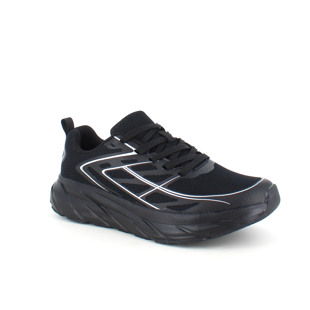 Svarta sneakers i ventilerande mesh