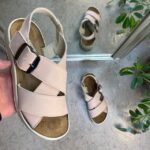 Elegant rosa sandal i skinn med svangstöd