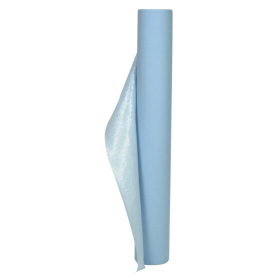 Bänkpapper, 1-lager, ljusblå, papper/PE, med PE-beläggning
