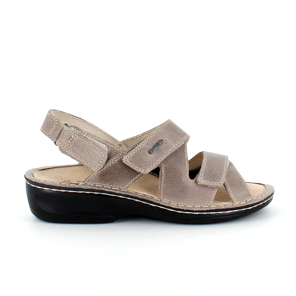 Bred lädersandal för knölar