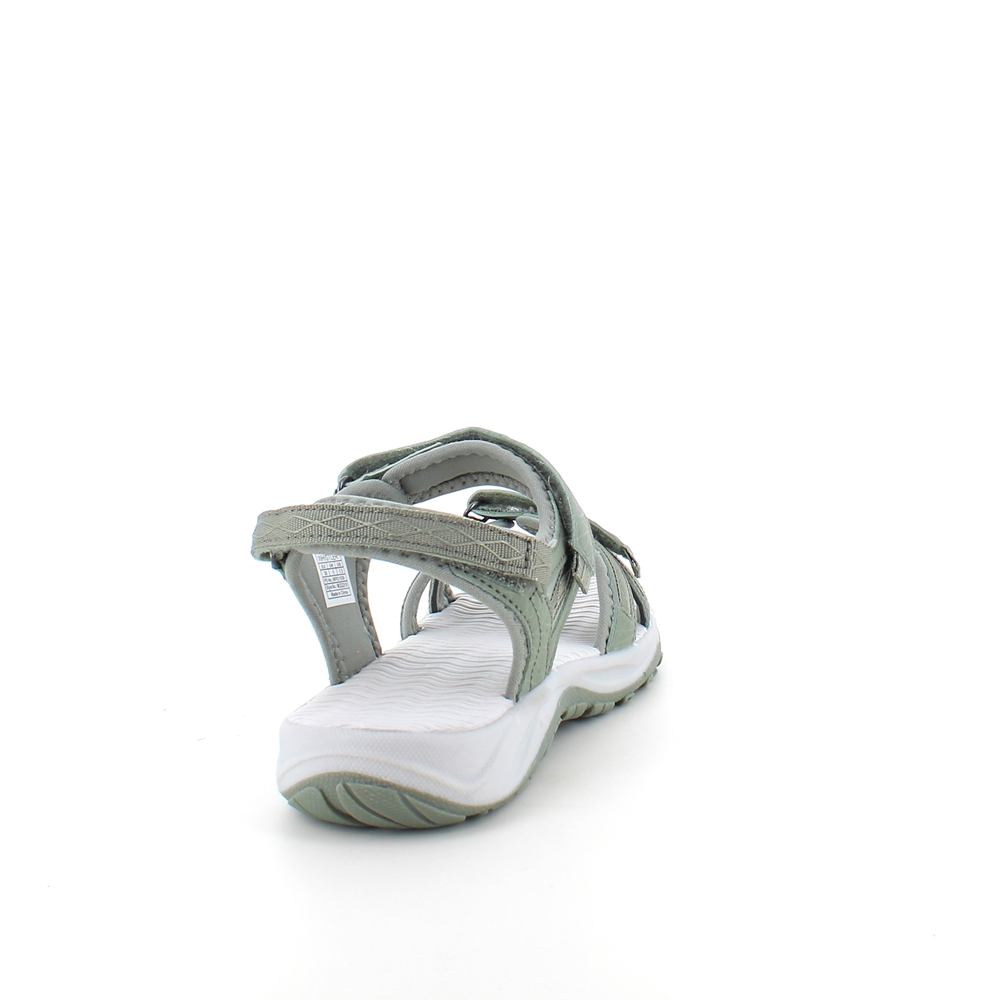 Olivgrön sport sandal med 3 velcroremmar