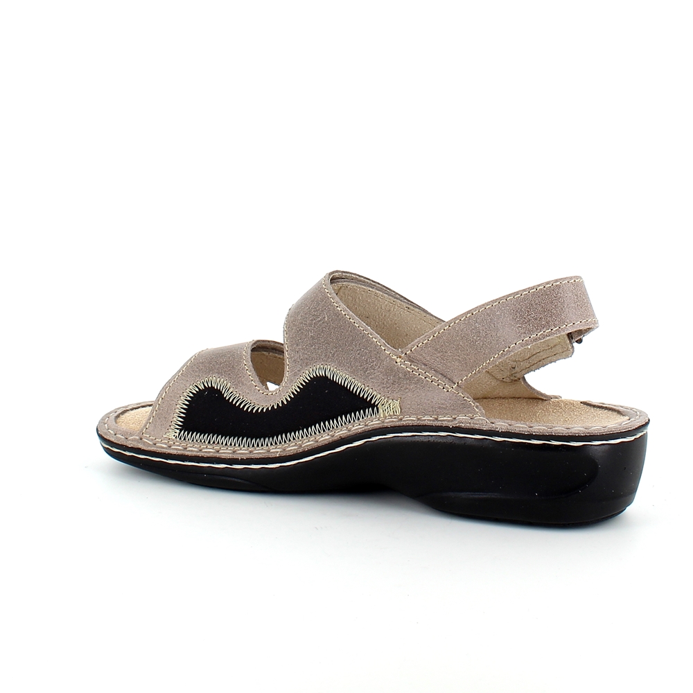 Bred lädersandal för knölar