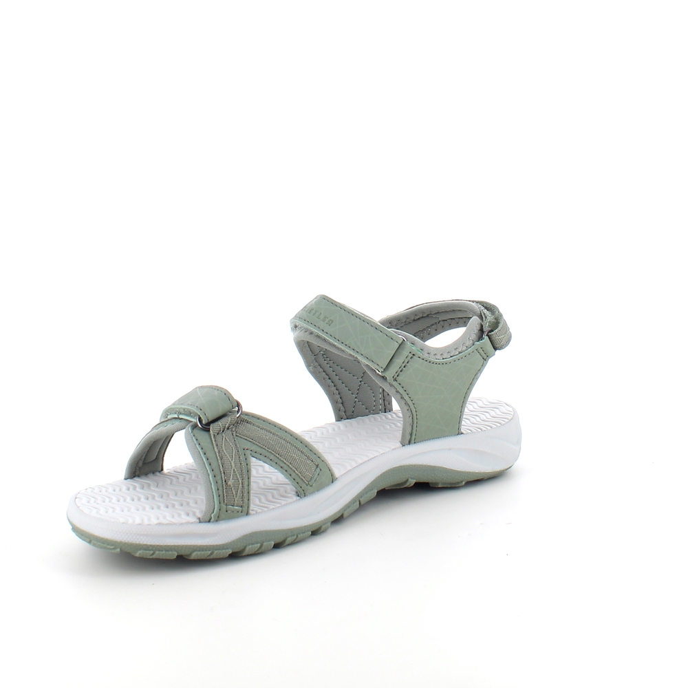Olivgrön sport sandal med 3 velcroremmar