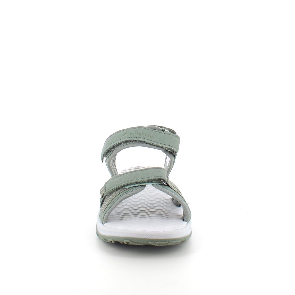Olivgrön sport sandal med 3 velcroremmar
