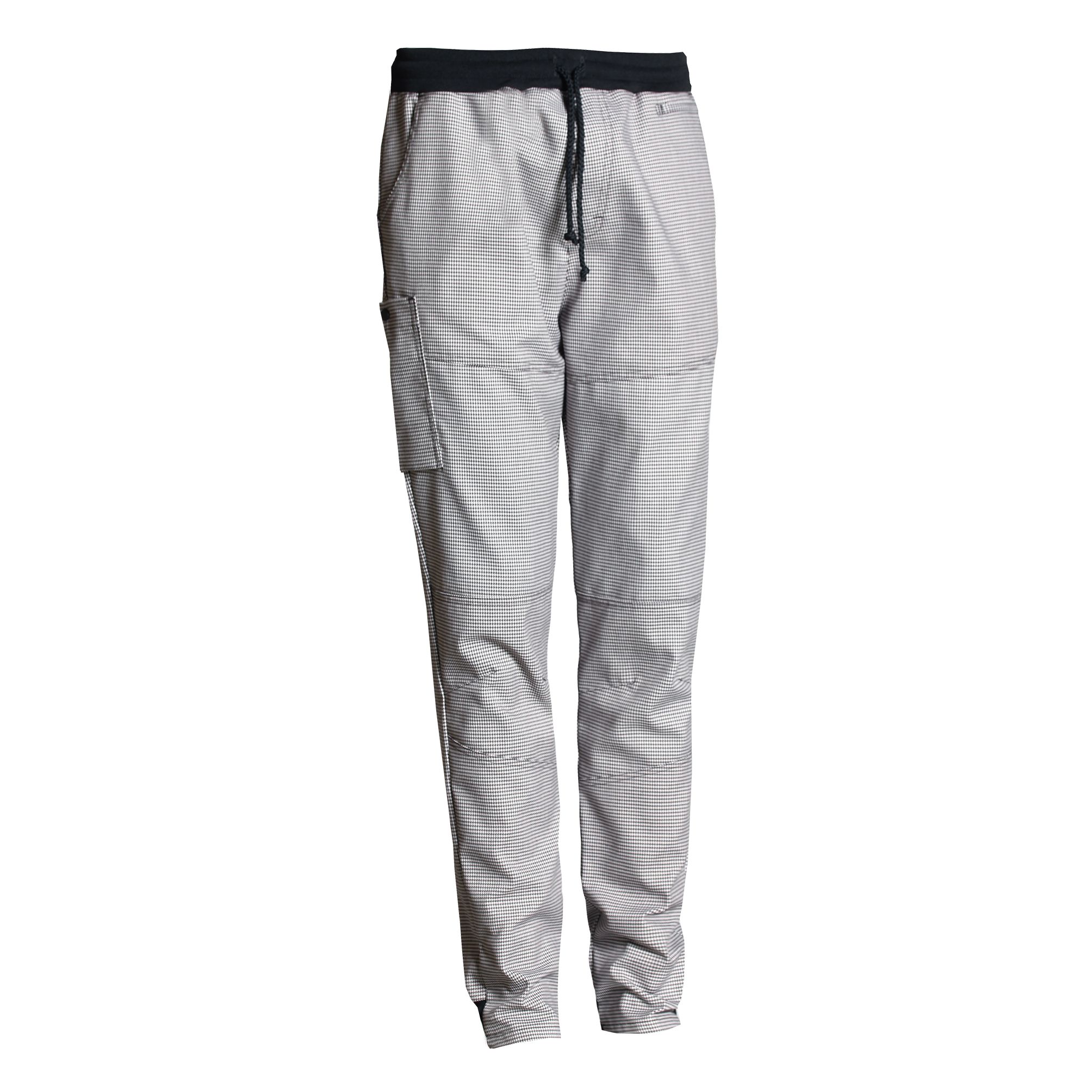 Nybo Svart-Vit Pepita Unisex New Nordic Casual Byxa, Pull-On, Komfort