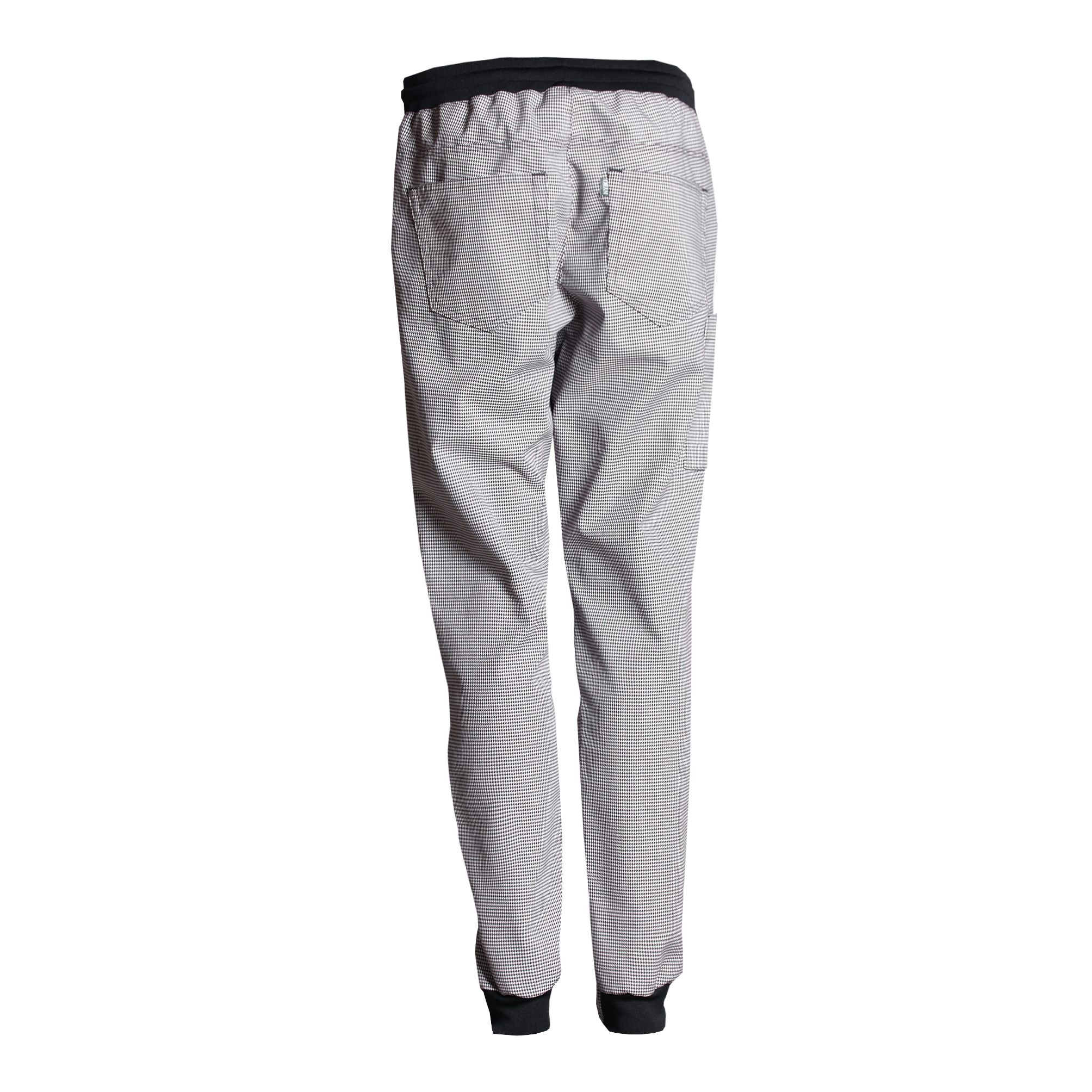 Nybo Svart-Vit Pepita Unisex New Nordic Casual Byxa, Pull-On, Komfort