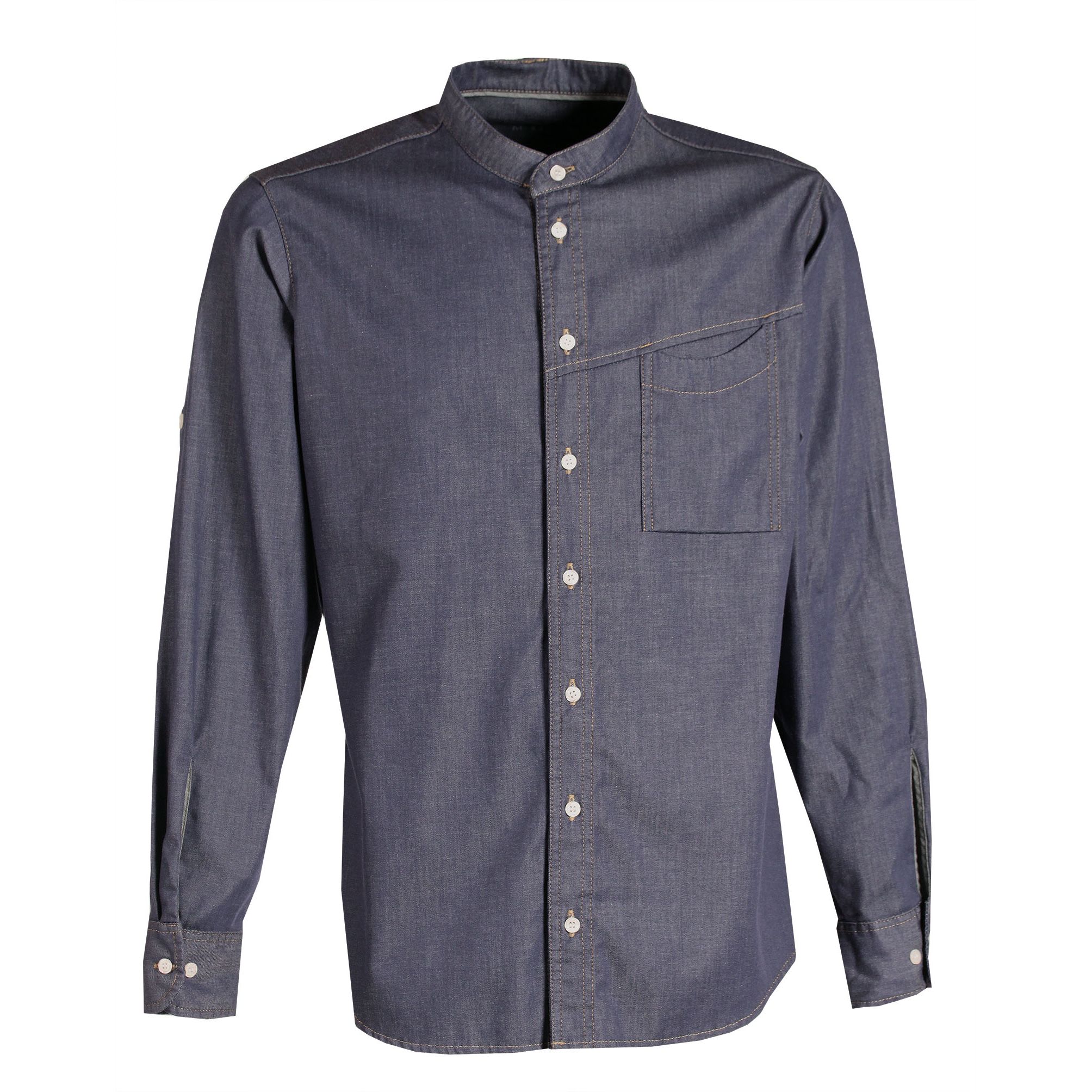 Nybo Denimblå Unisex New Nordic Gastrojacka, Långa Ärm, Stretchig, Komfort