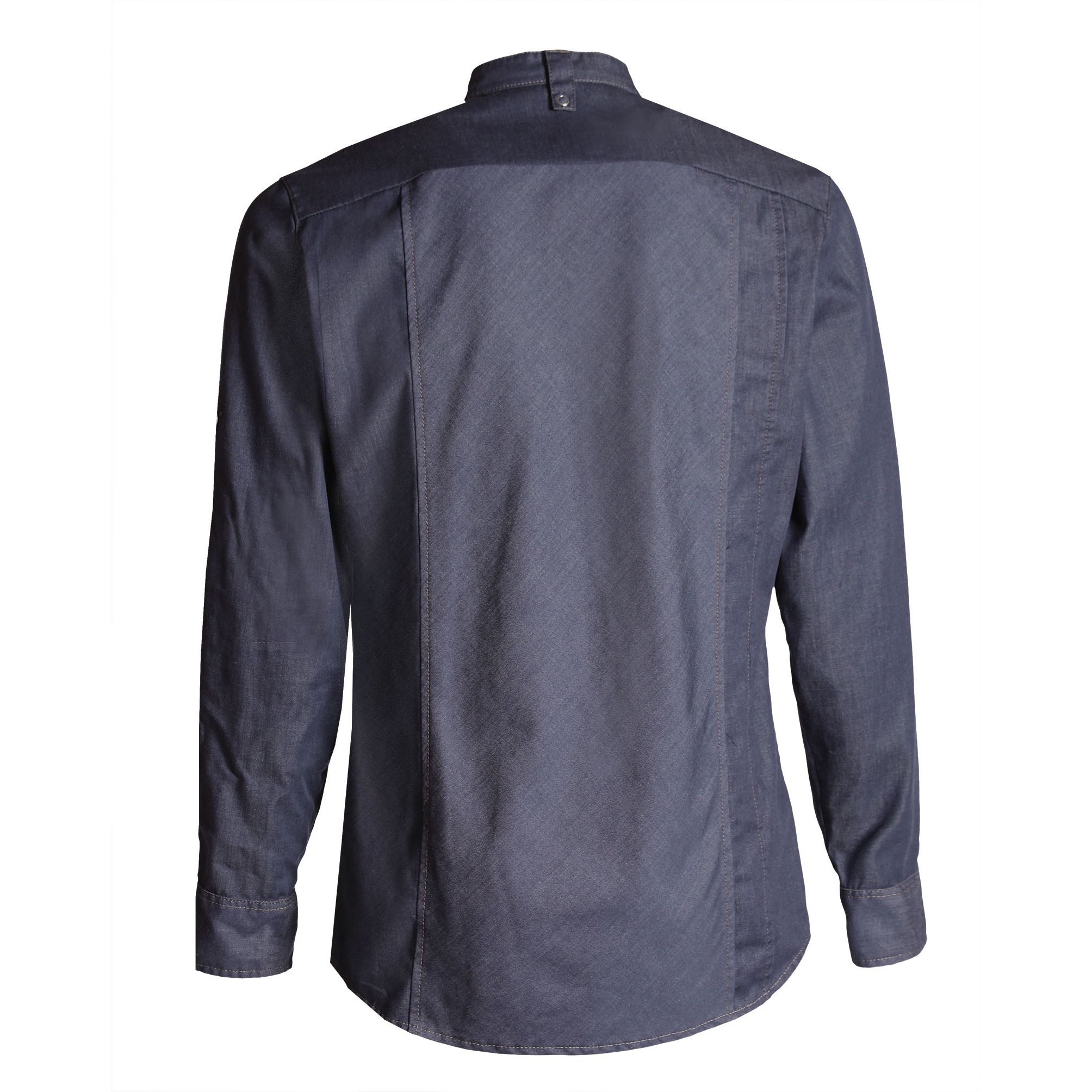 Nybo Denimblå Unisex New Nordic Gastrojacka, Långa Ärm, Stretchig, Komfort