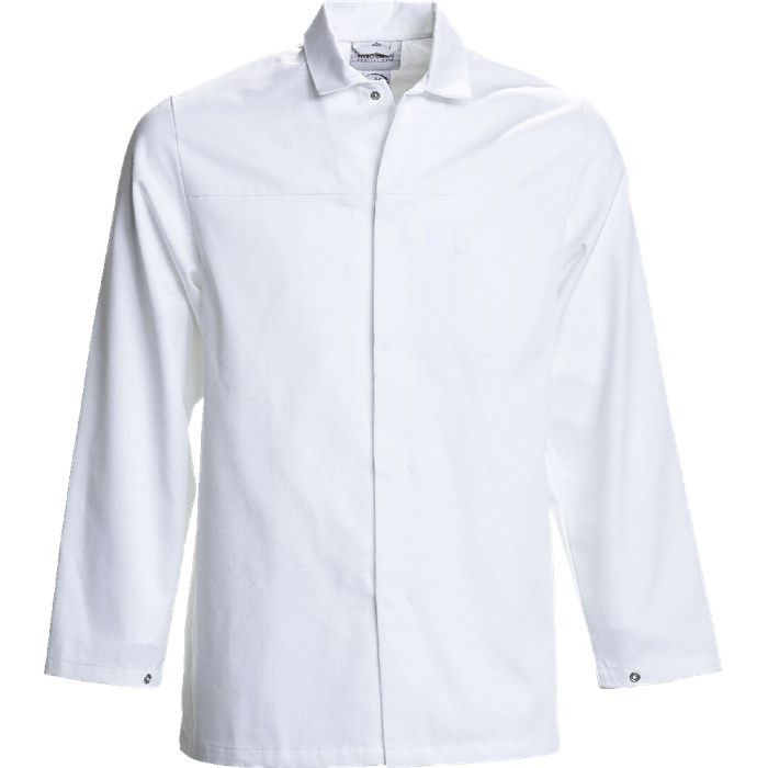 Nybo Vit Unisex HACCP Jacka, Justerbara Ärmslut, Invändiga Fickor