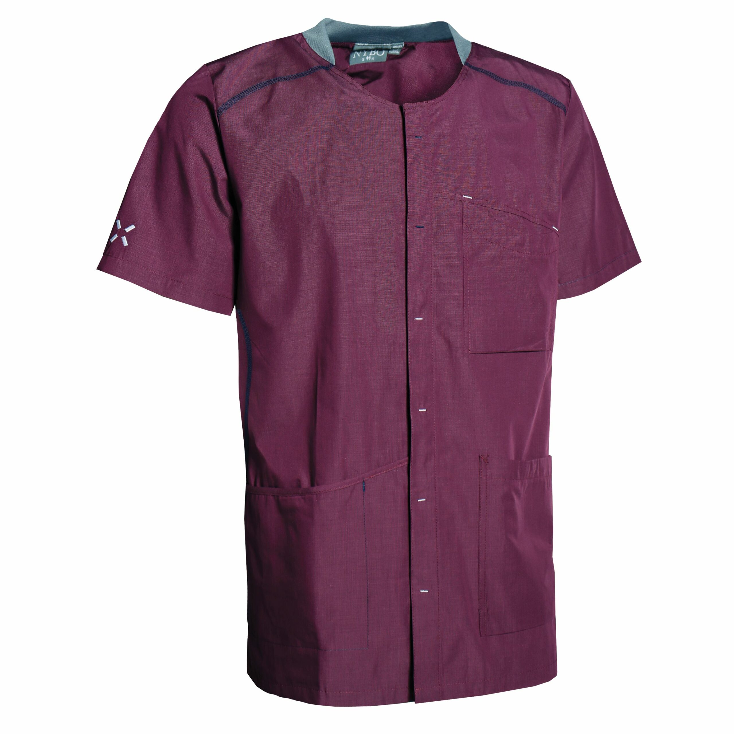 Nybo Bordeaux Unisex Sportig Tunika, Rymliga Fickor, Justerbar