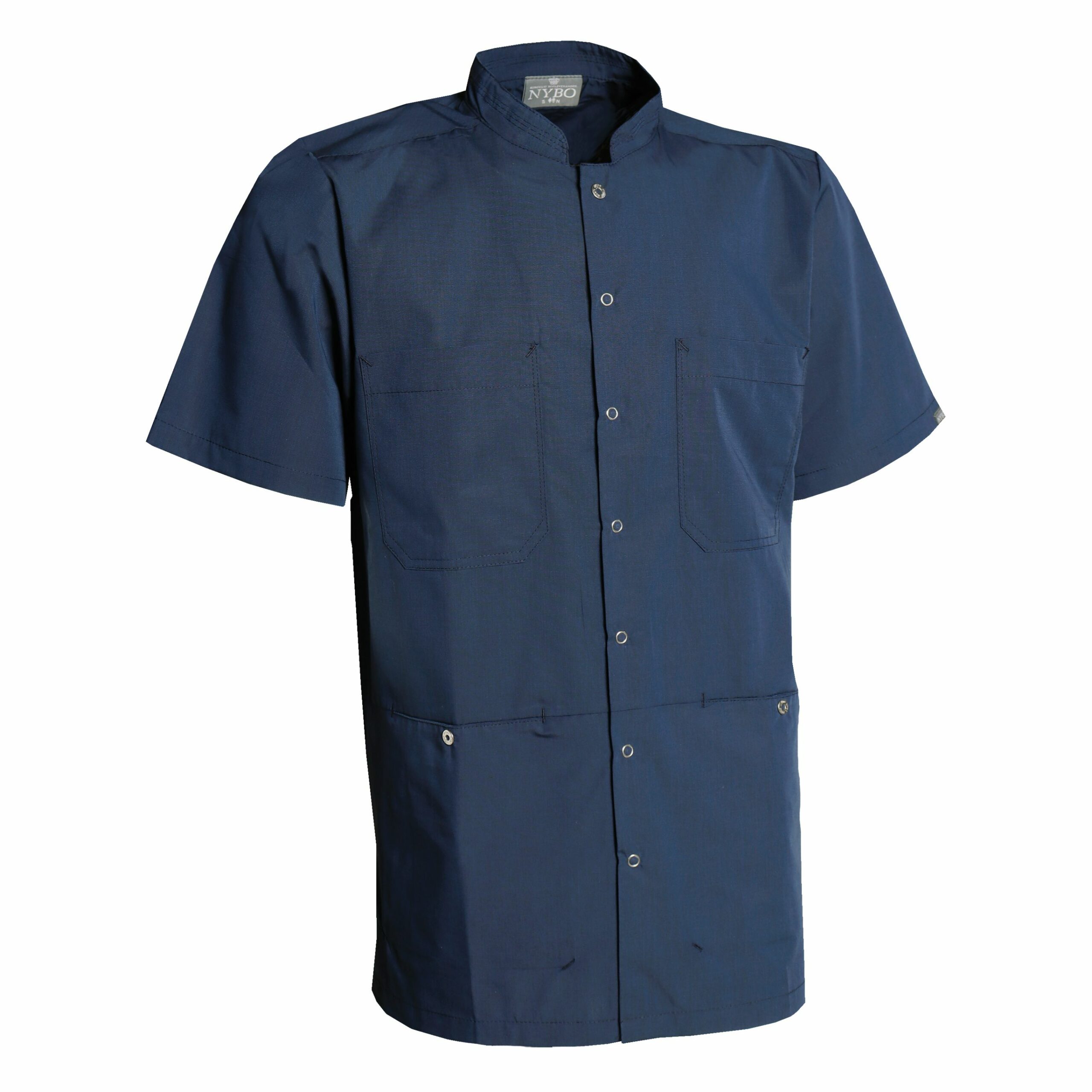 Nybo Navy Unisex Natur Skjorta, Justerbar i Ryggen, Slitstark