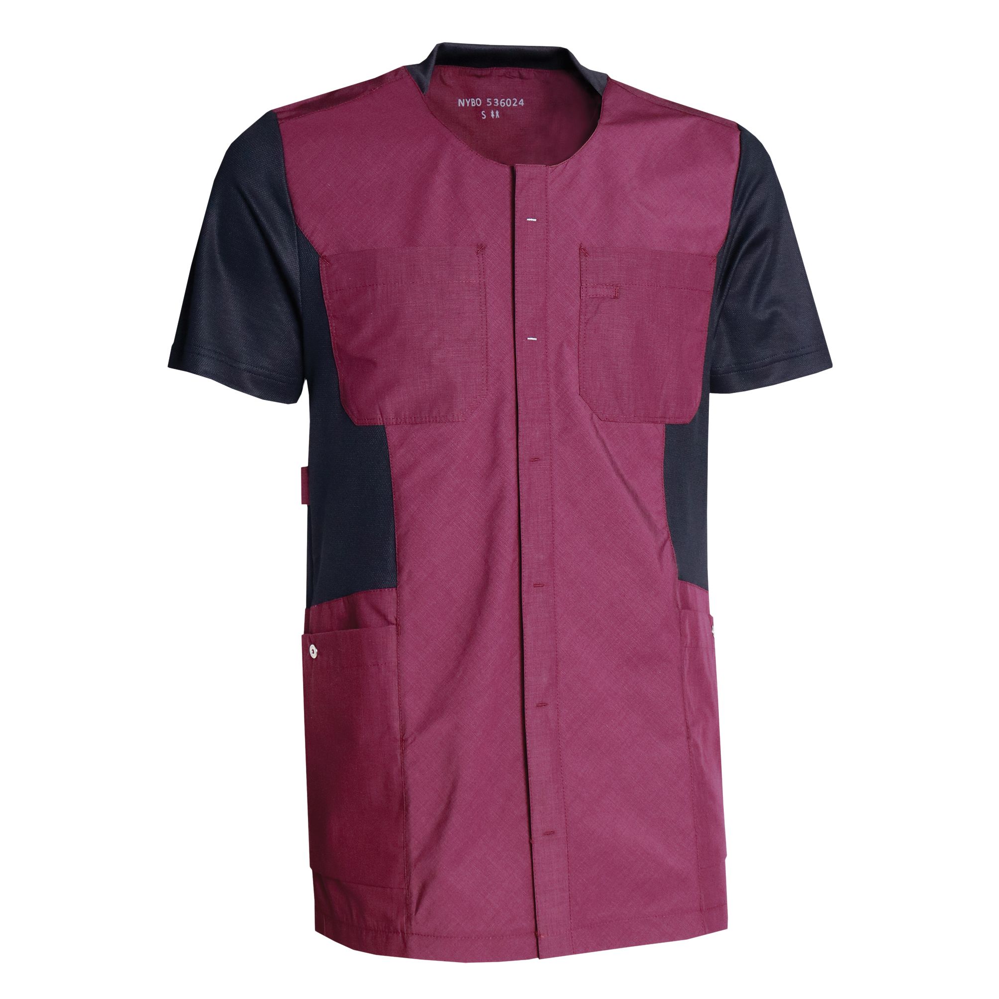 Nybo Bordeaux Unisex Sporty Mix Tunika, Stretchbar, Andningsbar, Komfort