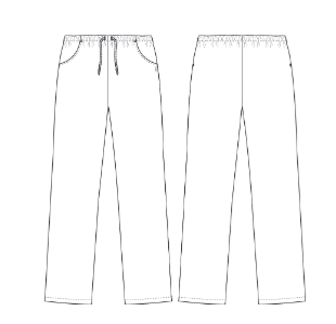 Uniformsbyxor med elastik i midjan