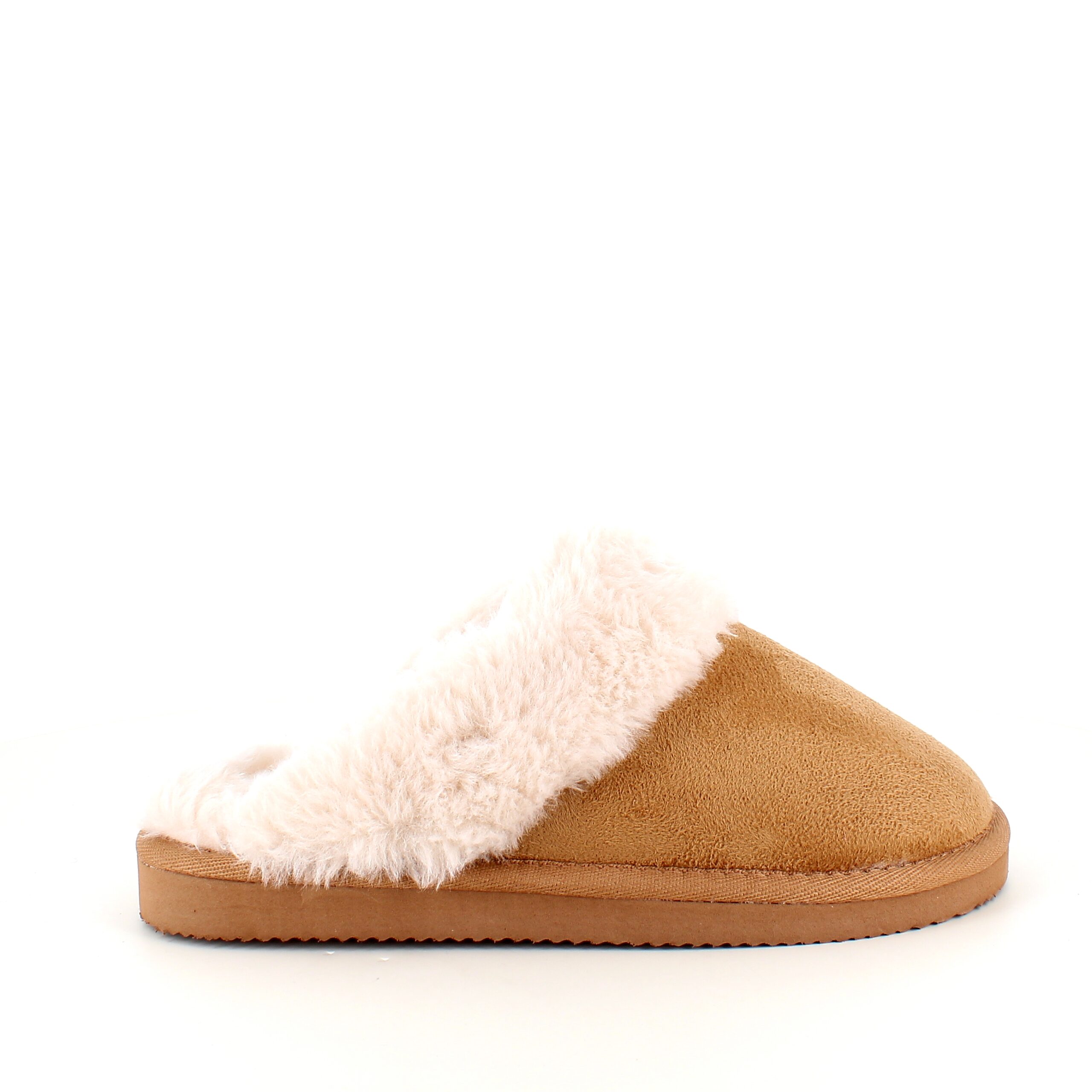 Bruna slip-on tofflor med bra bredd
