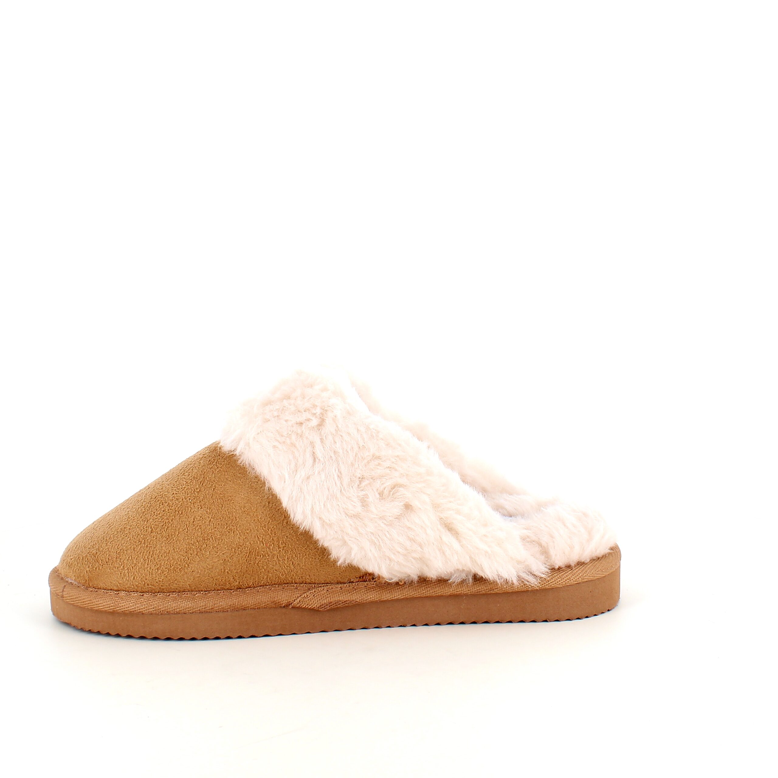 Bruna slip-on tofflor med bra bredd