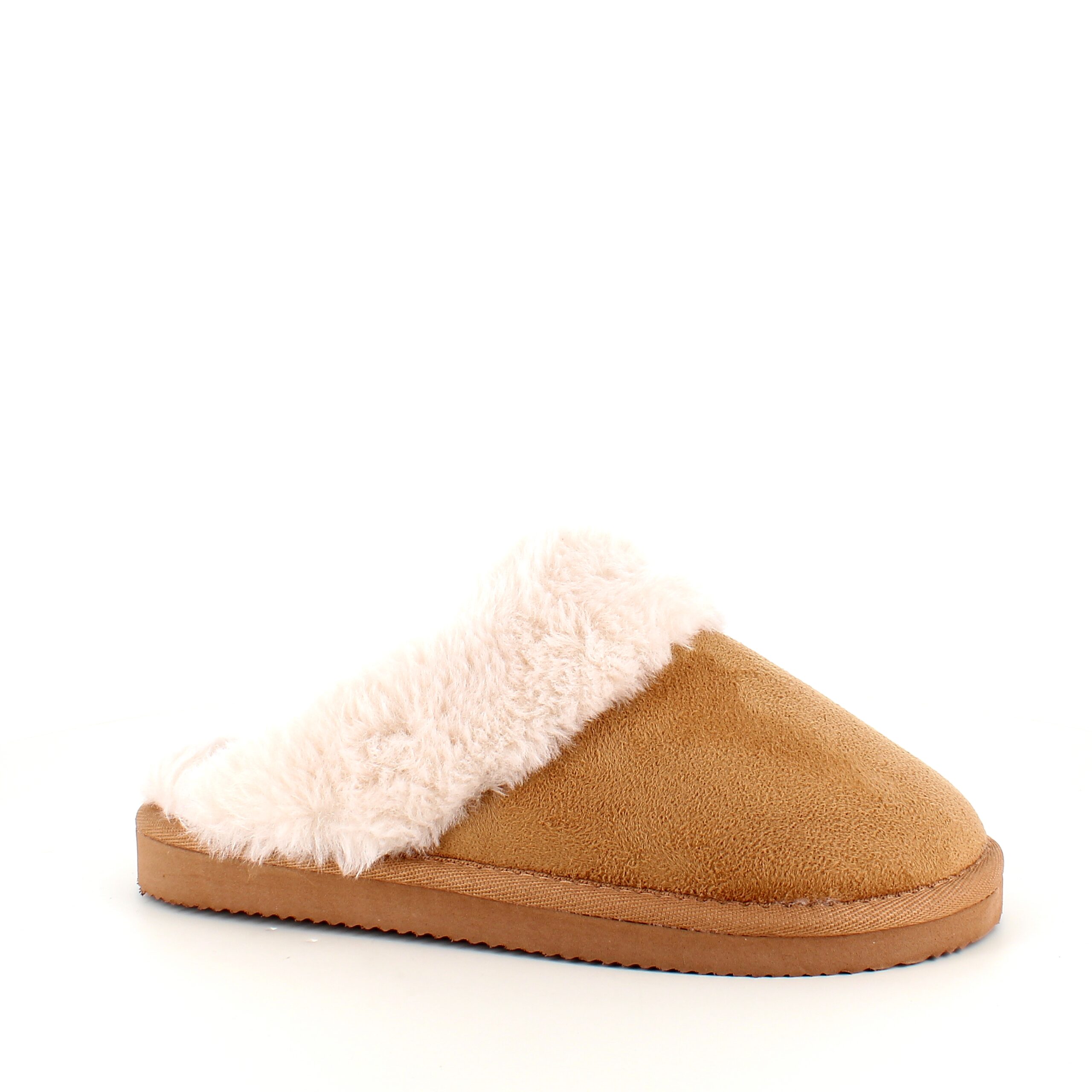 Bruna slip-on tofflor med bra bredd