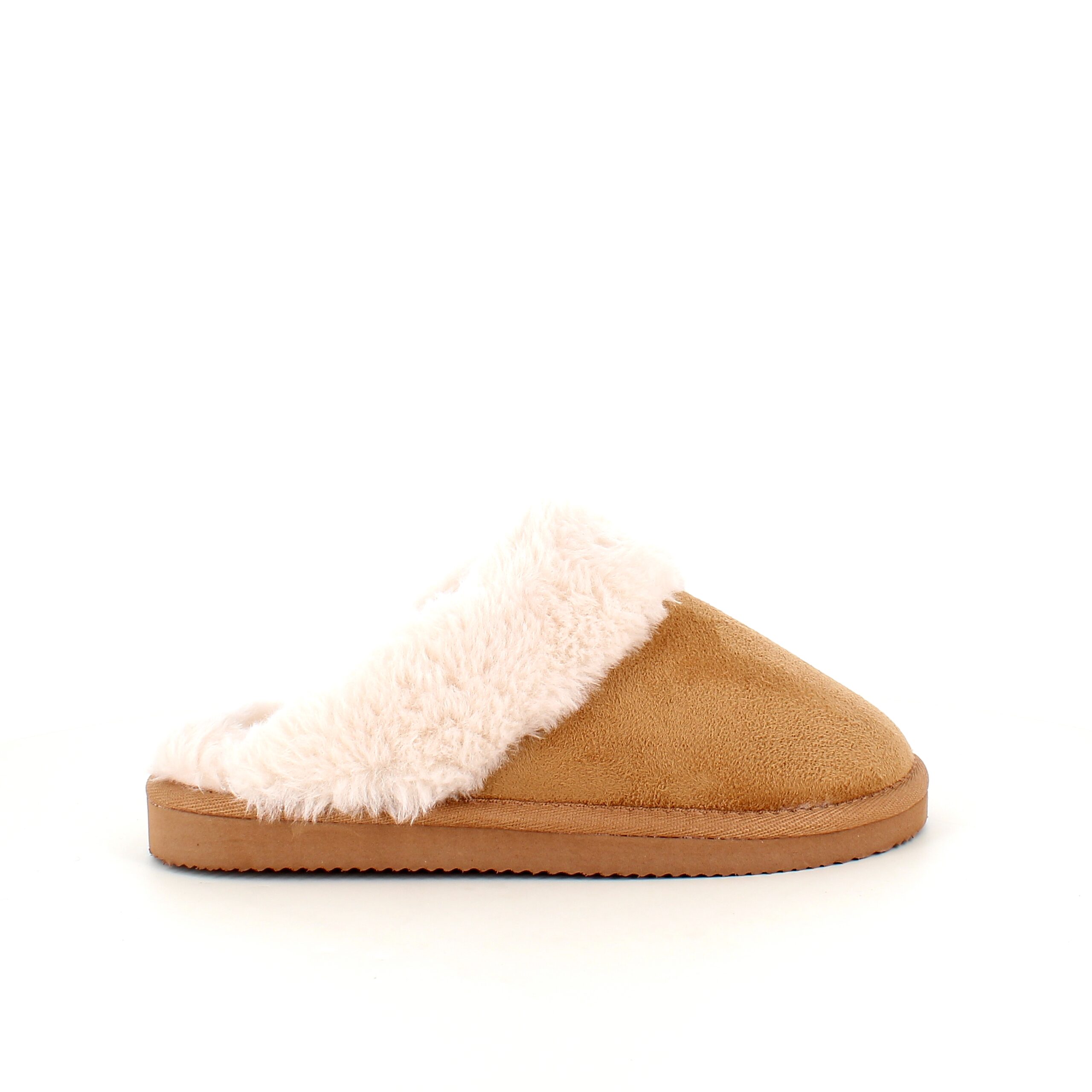 Bruna slip-on tofflor med bra bredd