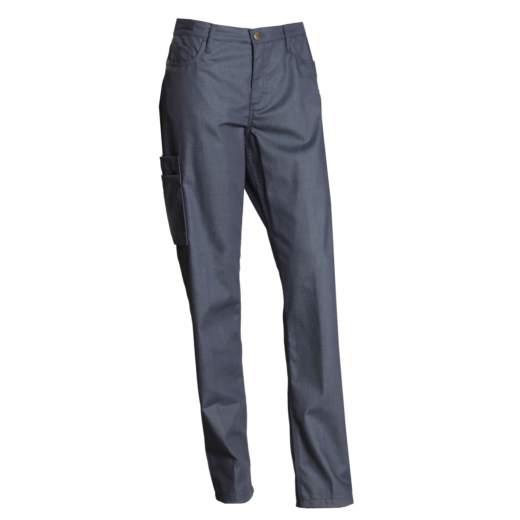 Nybo Blå Dam Nature Jeans, Justerbar Elastik, Smal Ben