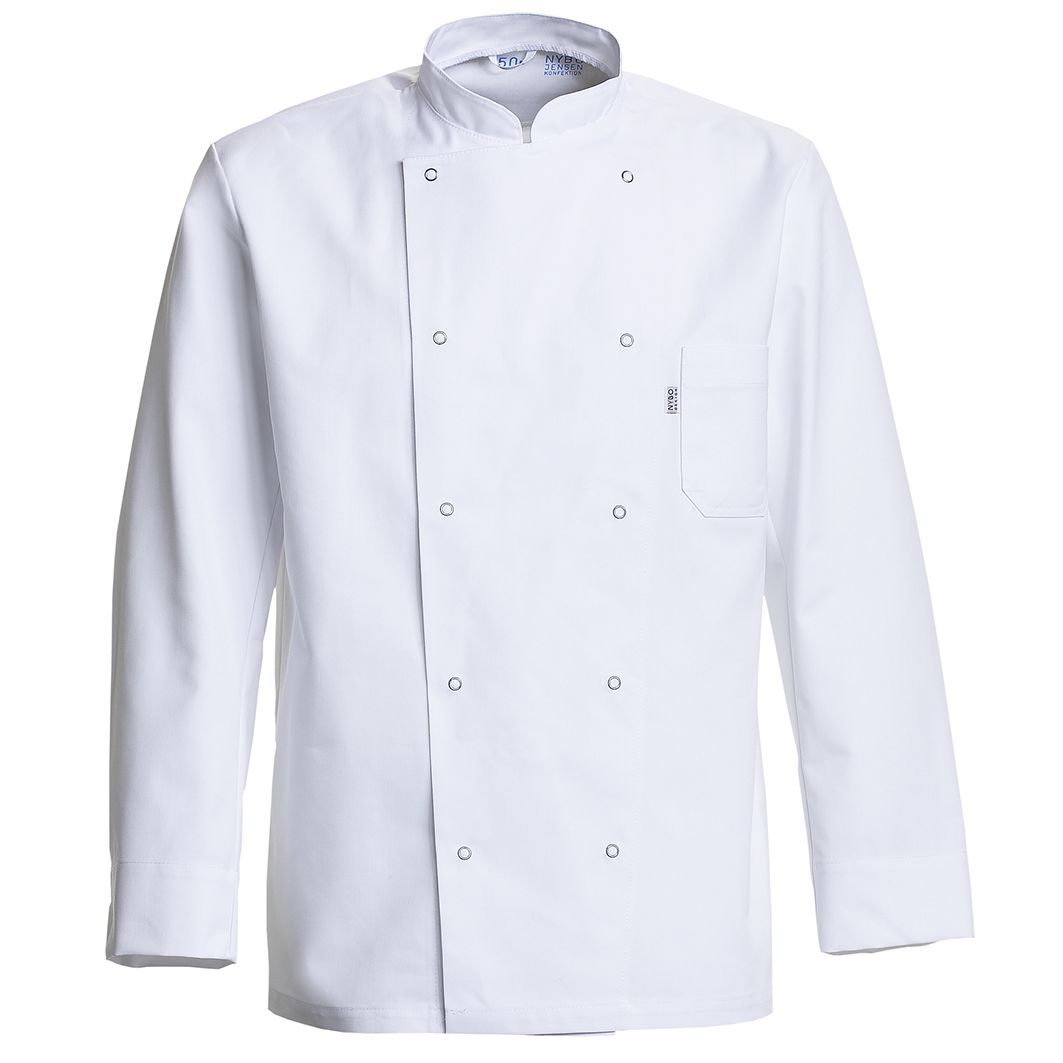 Nybo Vit Unisex Delight Kockjacka, Tryckknapp, Slitstark