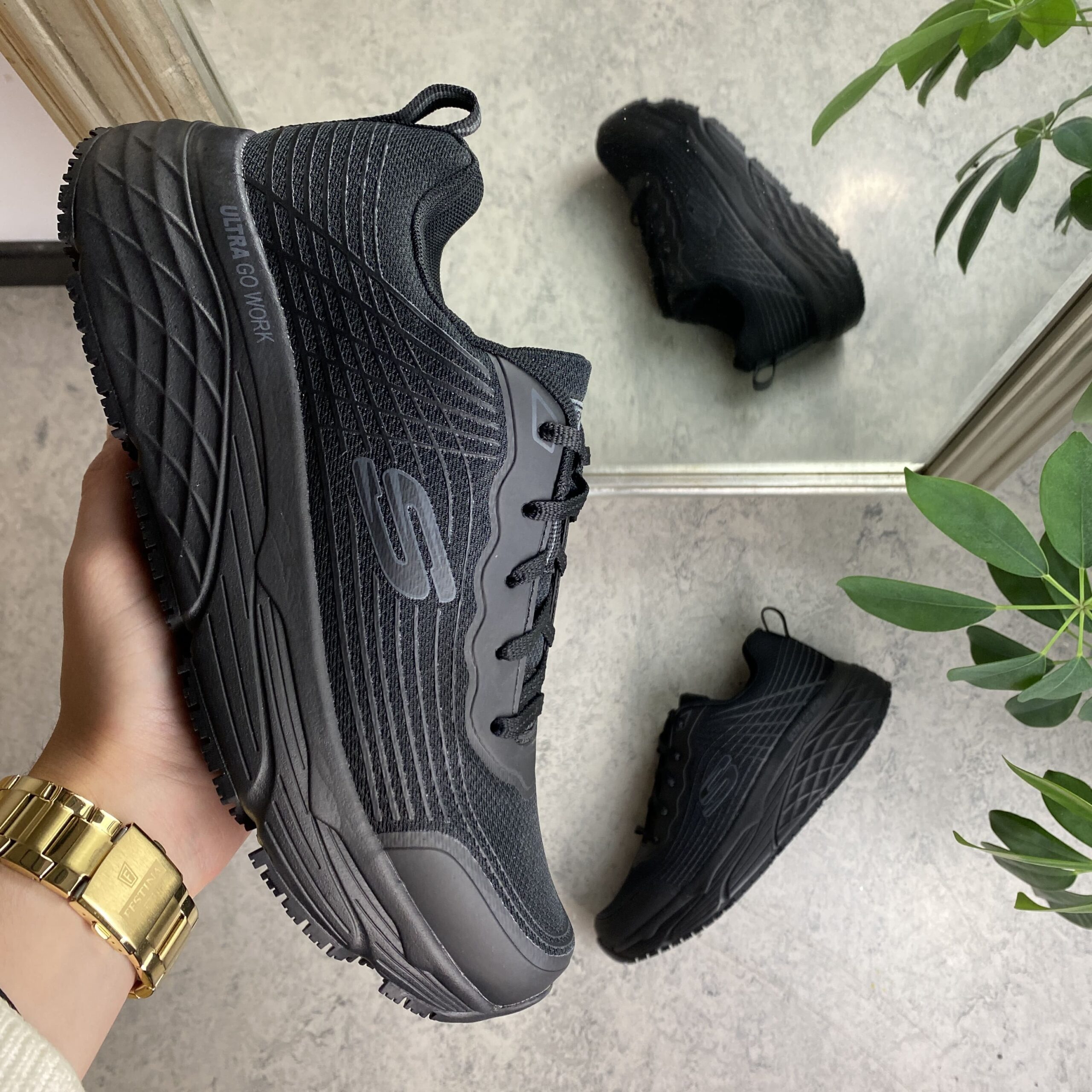 Herr Skechers Work med max cushioning sulor