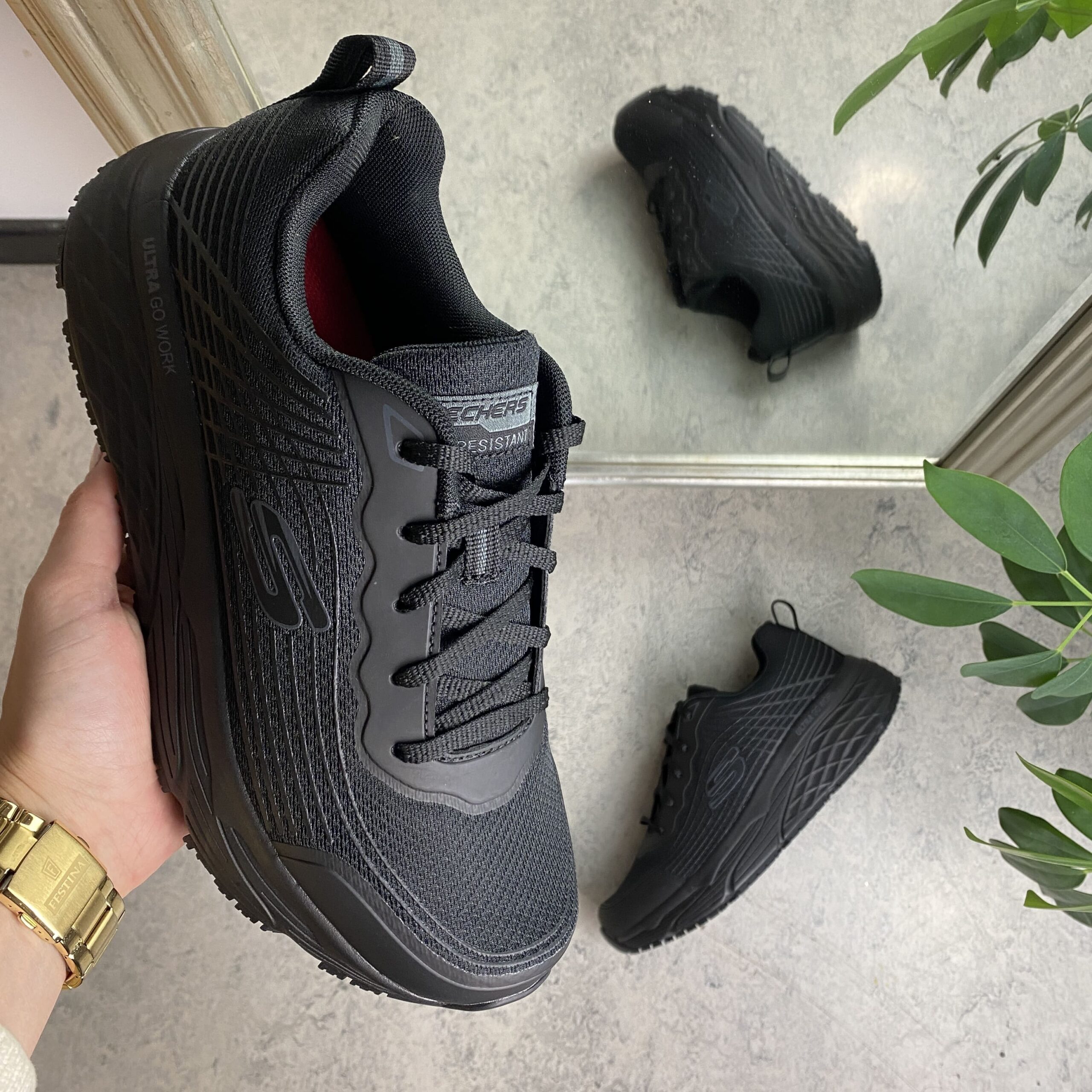 Herr Skechers Work med max cushioning sulor