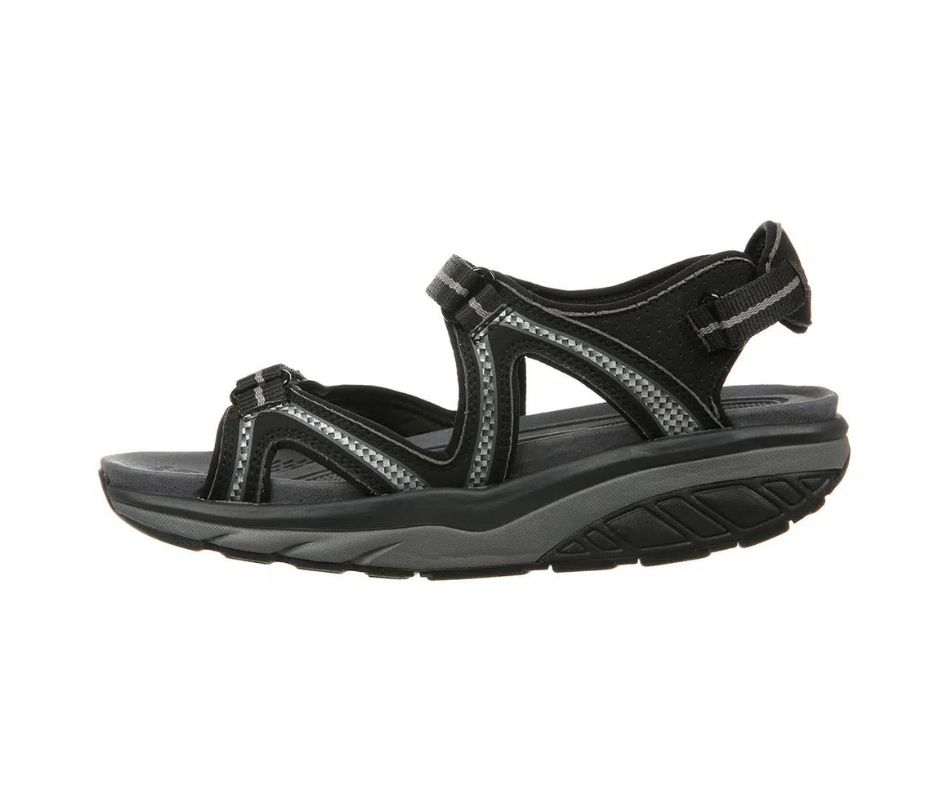 Lila 6 Black Charcoal Grey – Damsandal från MBT