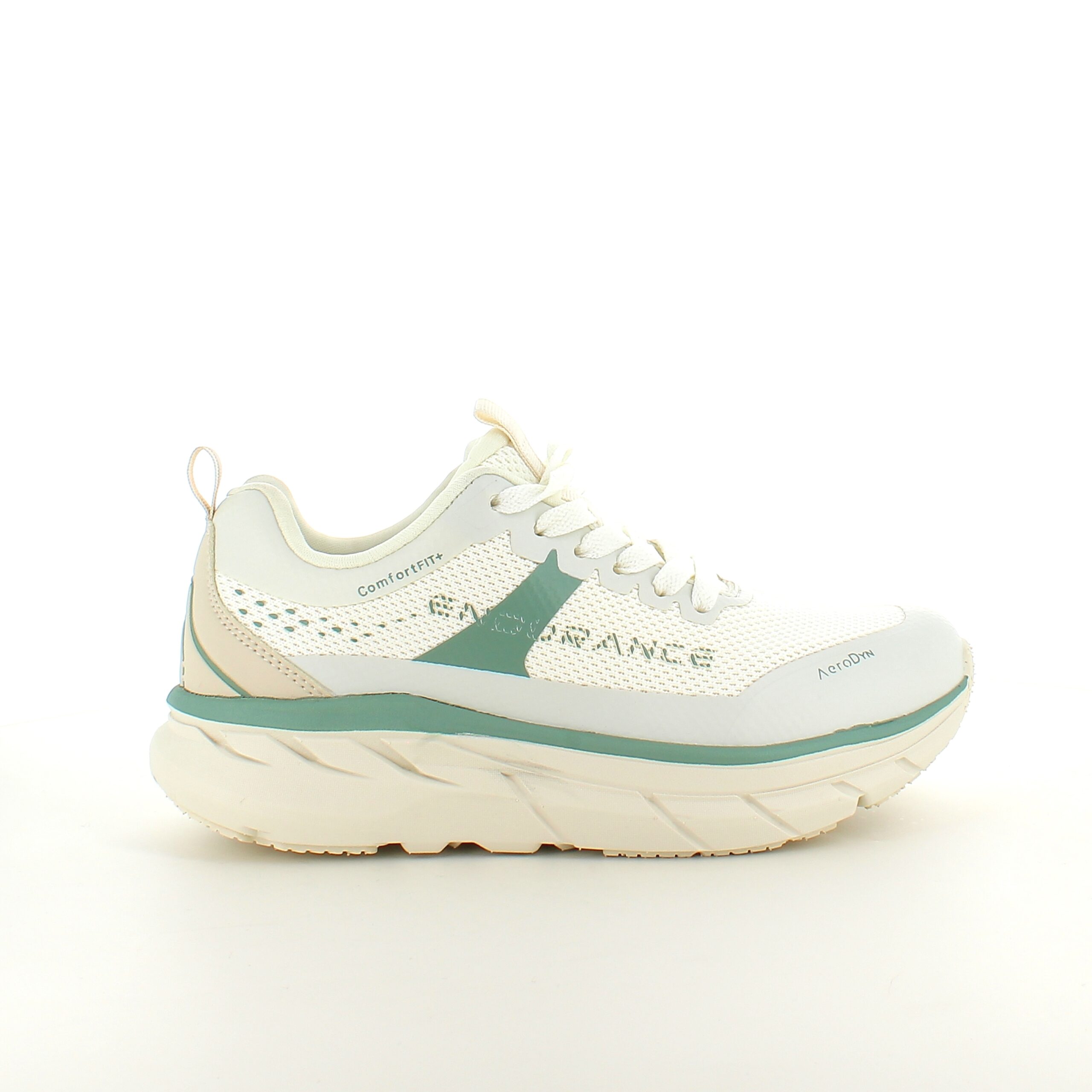 Andningsbara Endurance Comfortfit sneakers med gröna detaljer