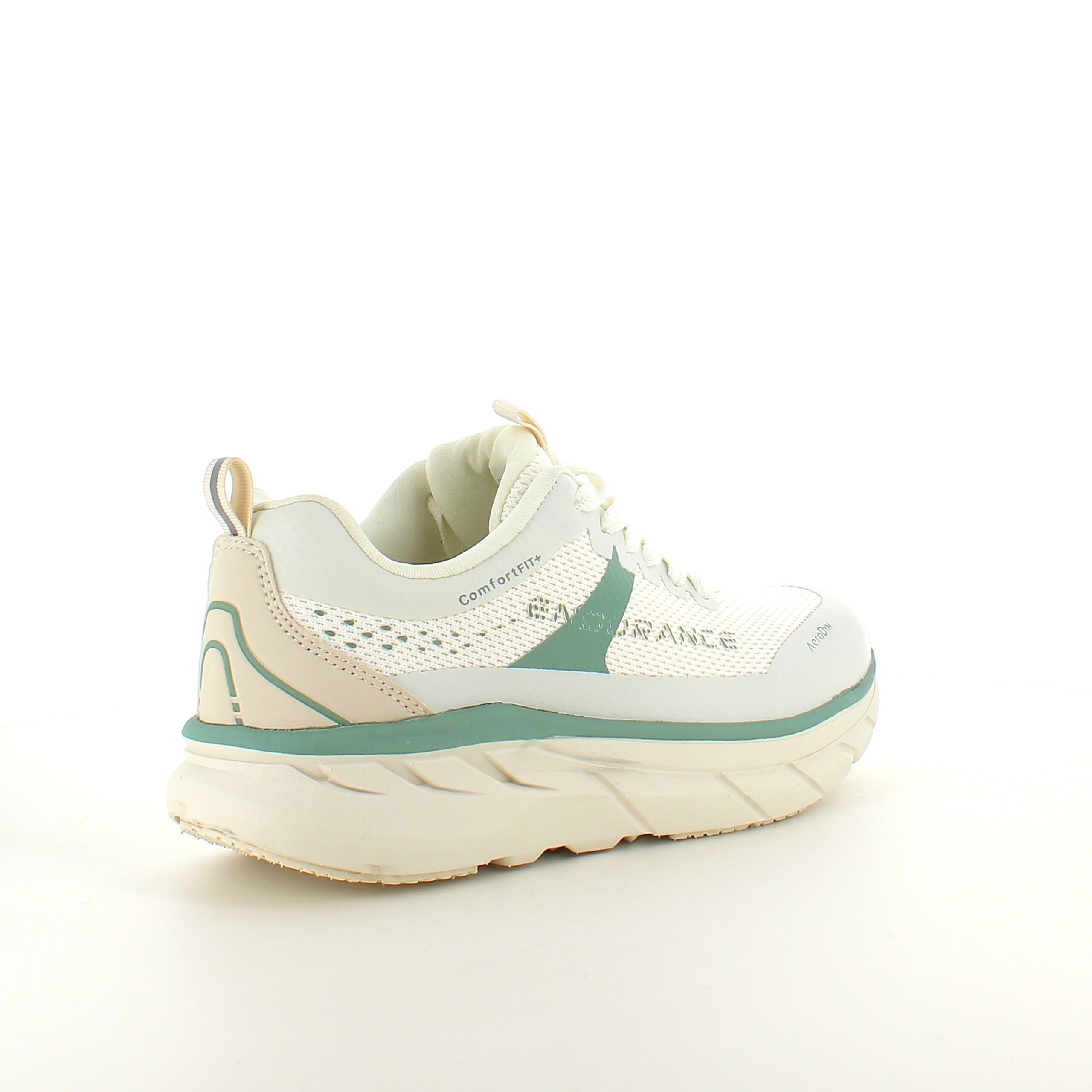Andningsbara Endurance Comfortfit sneakers med gröna detaljer