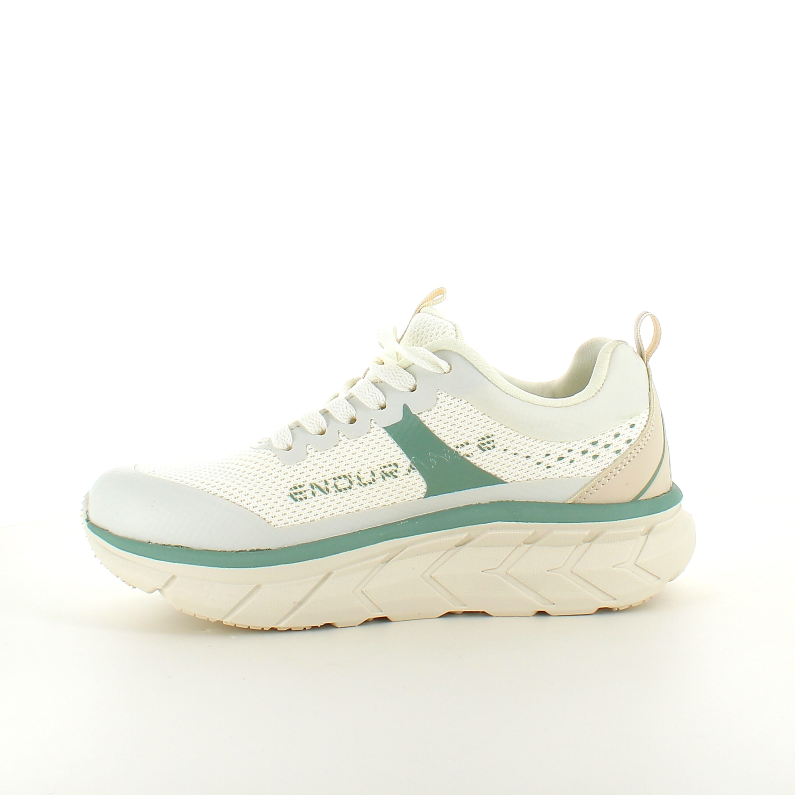 Andningsbara Endurance Comfortfit sneakers med gröna detaljer