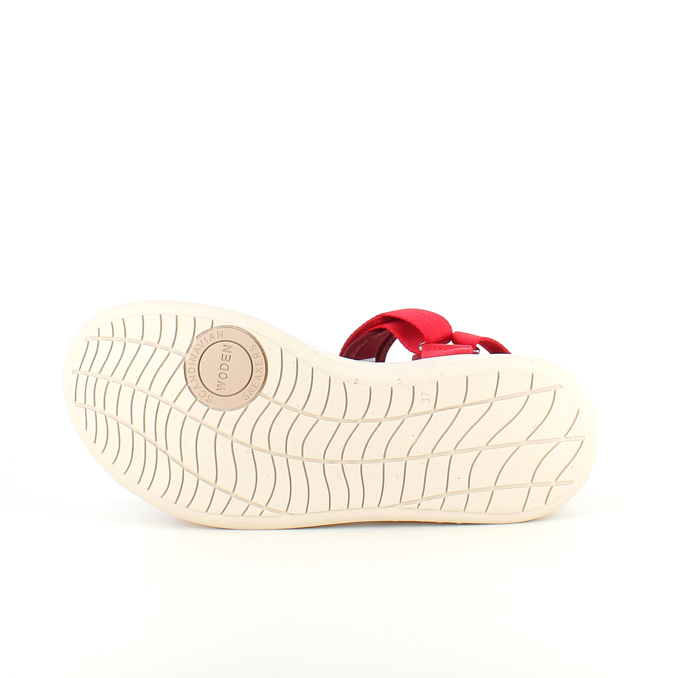 Smart röd sandal från Woden
