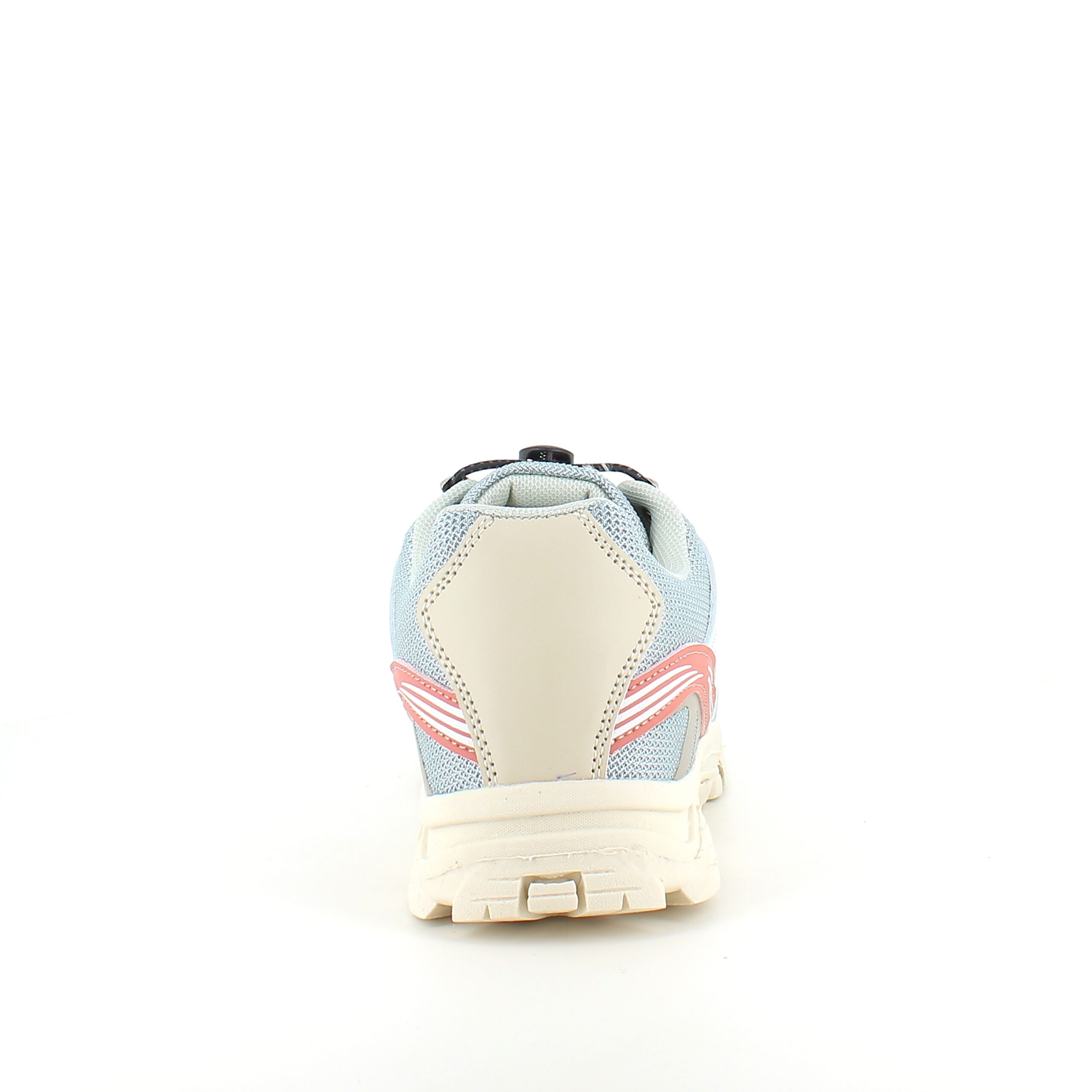 Flexibla blå sneakers med elastiska skosnören.