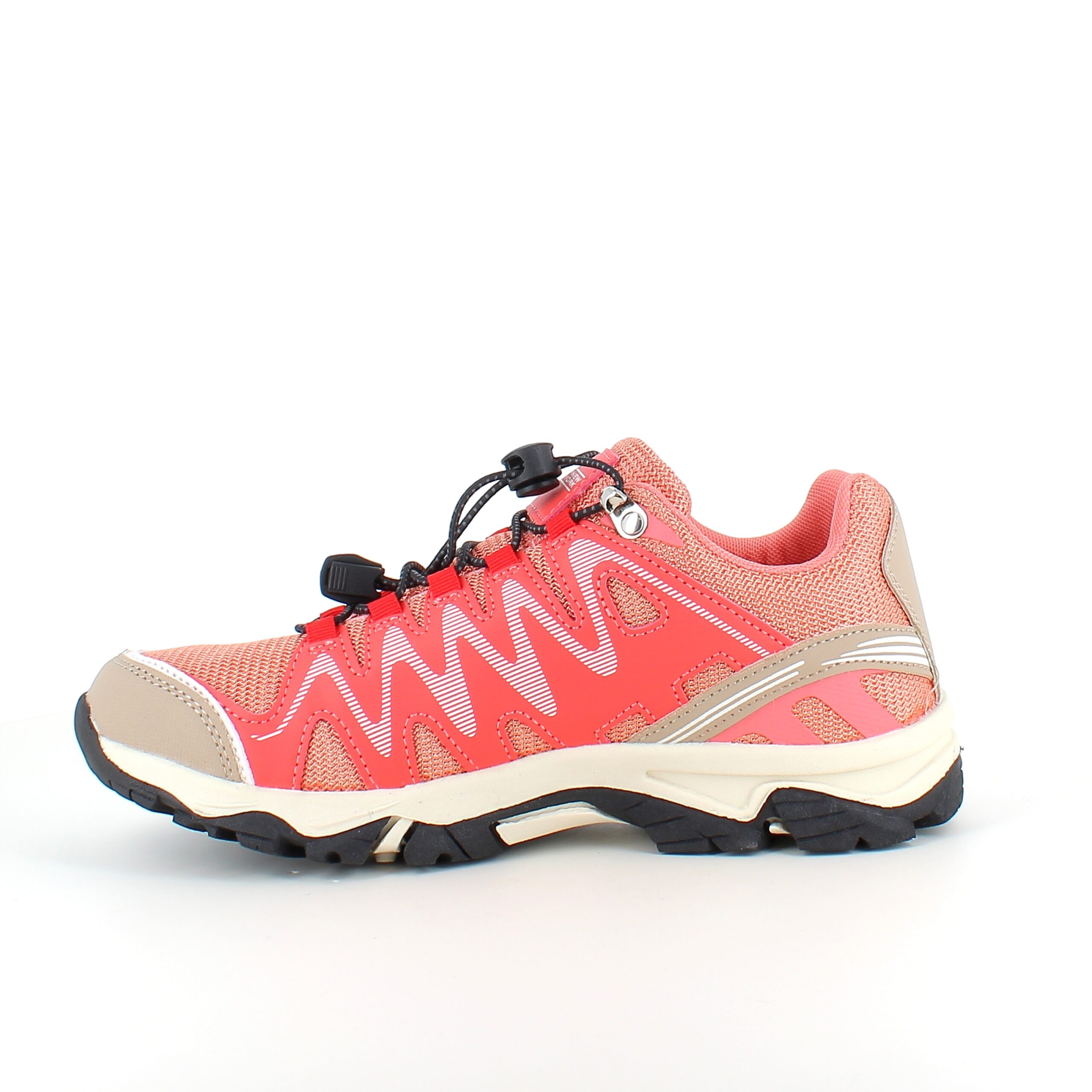 Flexibla laxrosa sneakers med elastiska snören.