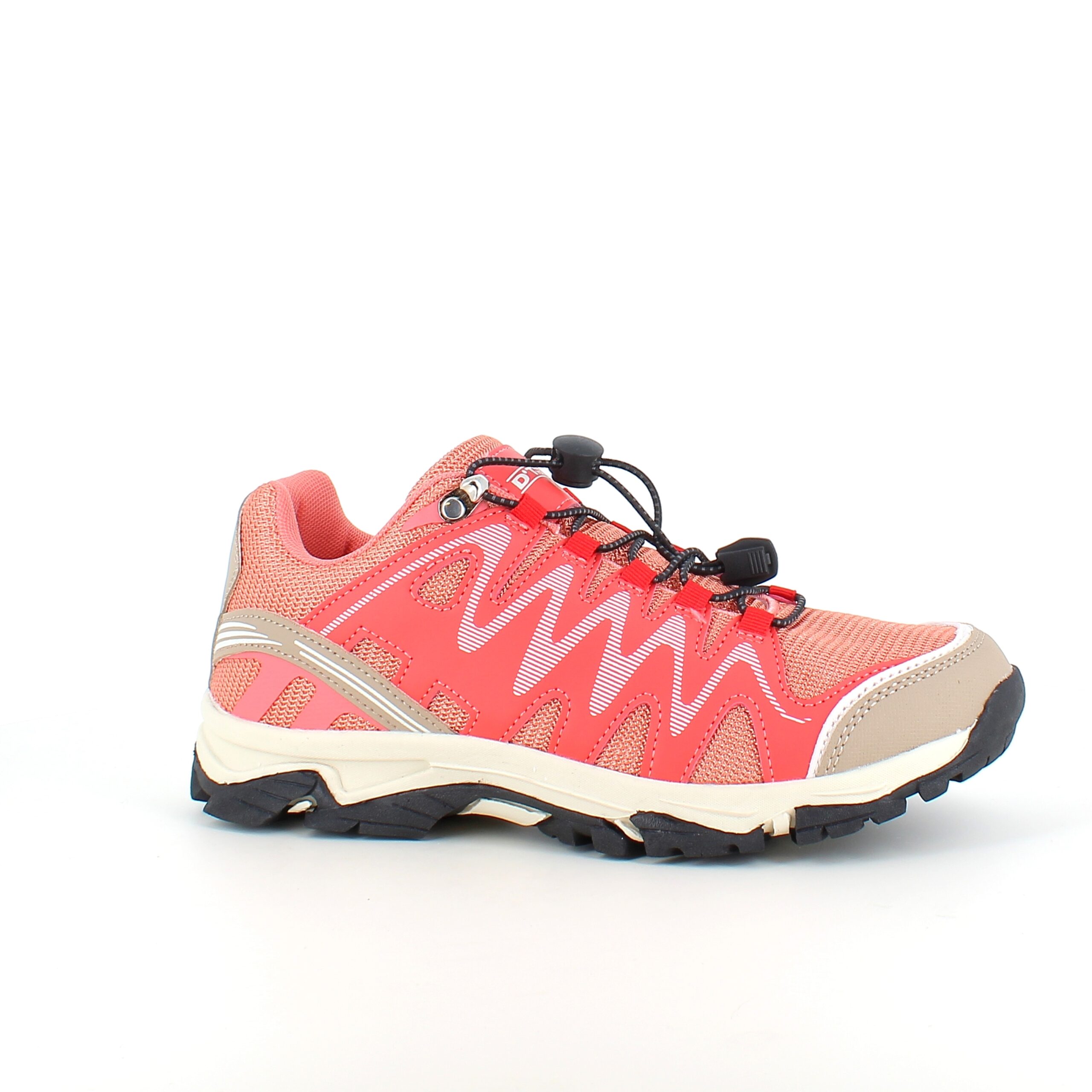 Flexibla laxrosa sneakers med elastiska snören.