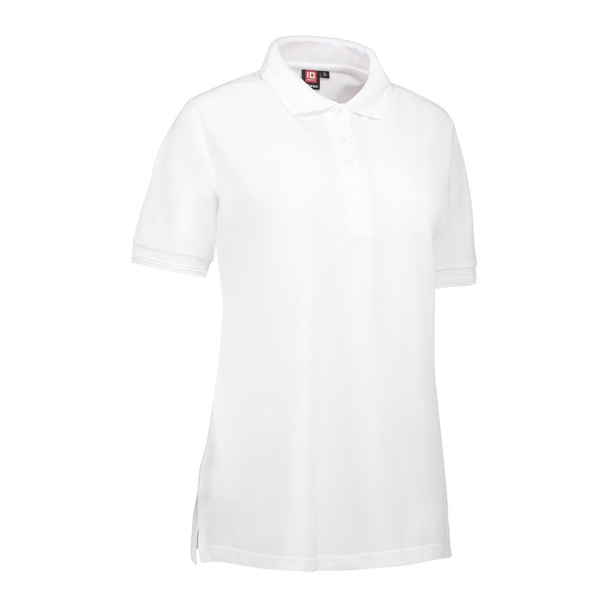 Nybo Vit Dam Prowear Polo, Extra Slitstark, Klassisk Modell