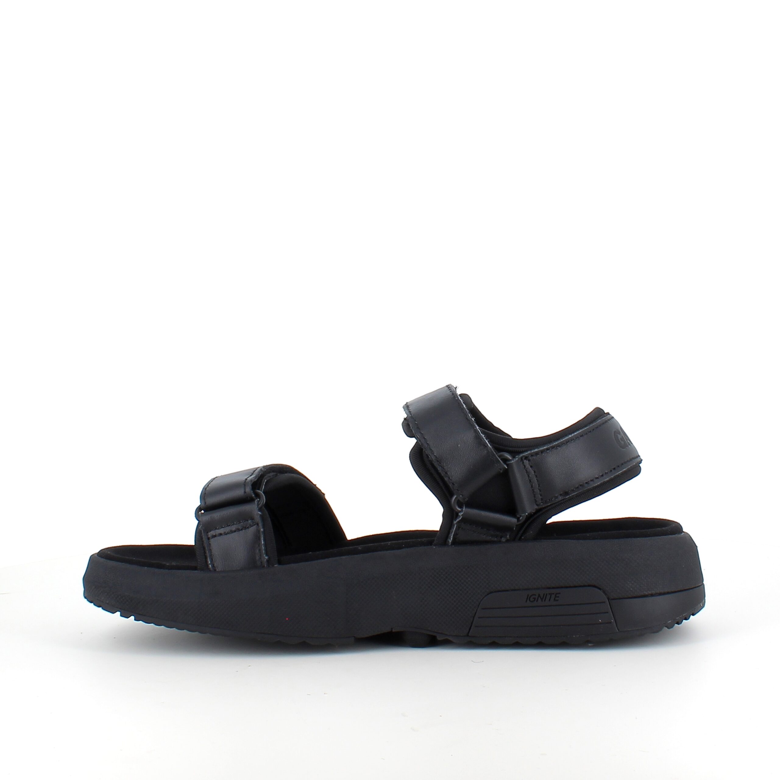 Svart Gaitline sandal med rullsula