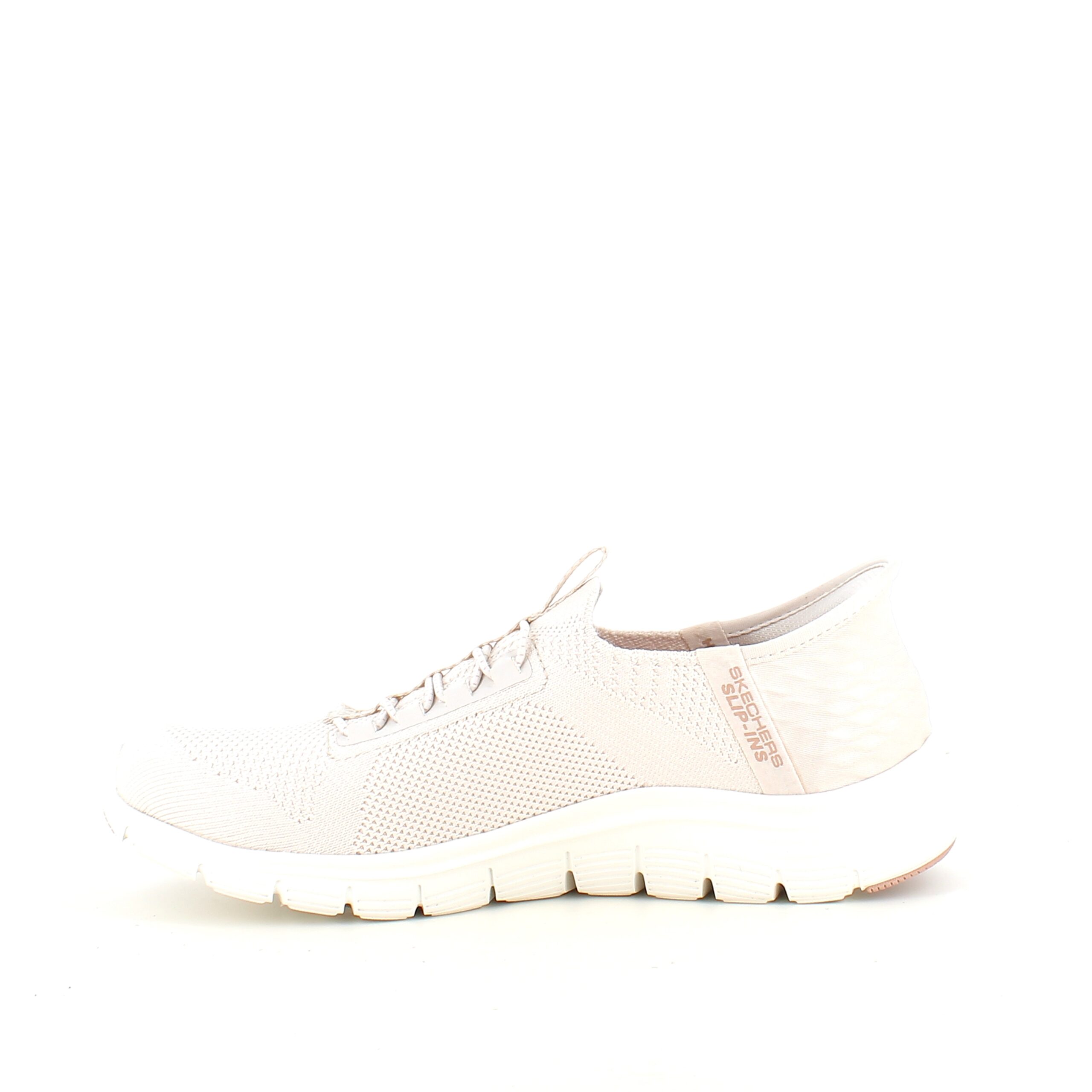Beige Skechers slip-ins med hålfotsstöd