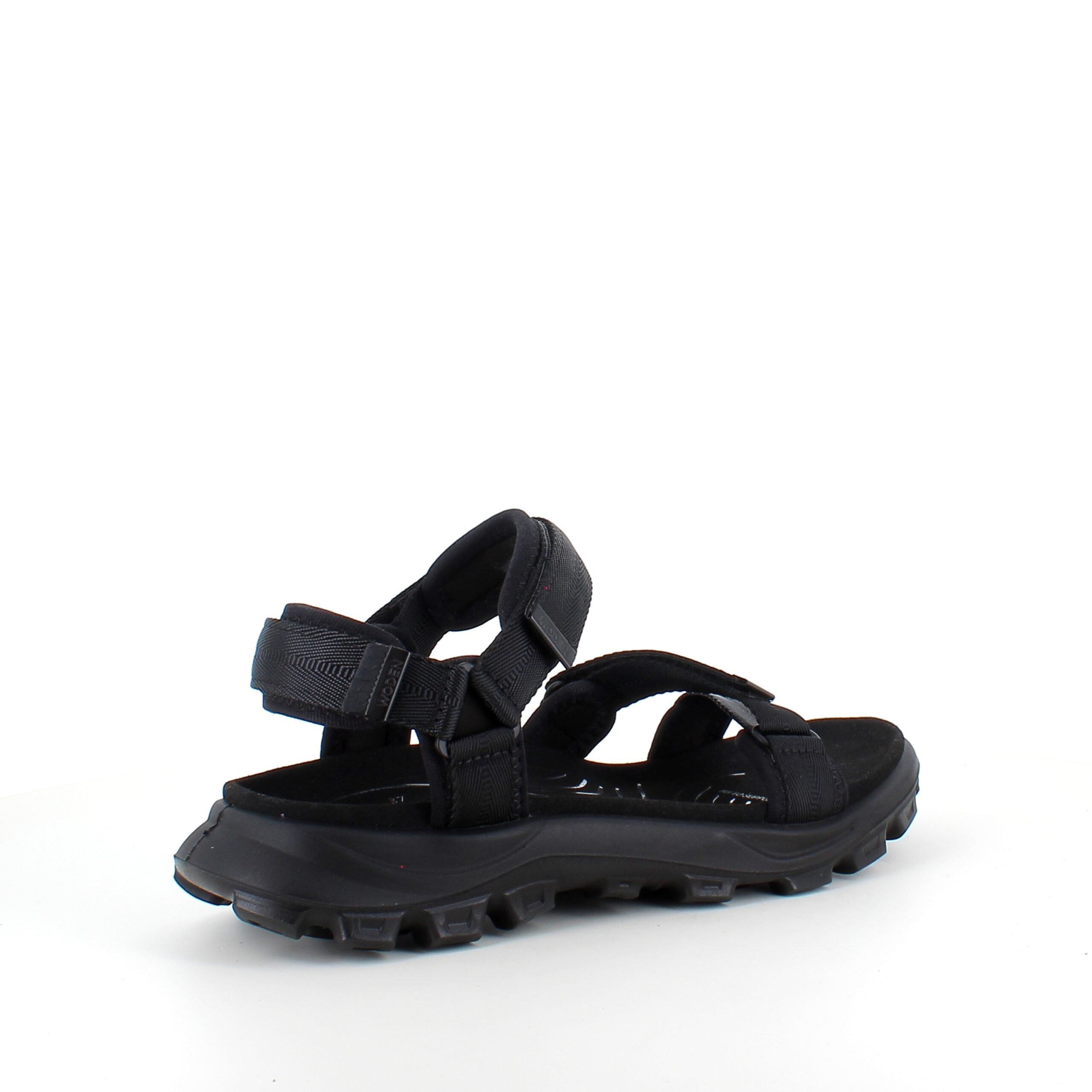 Svart Woden-sandal med bra hålfotsstöd