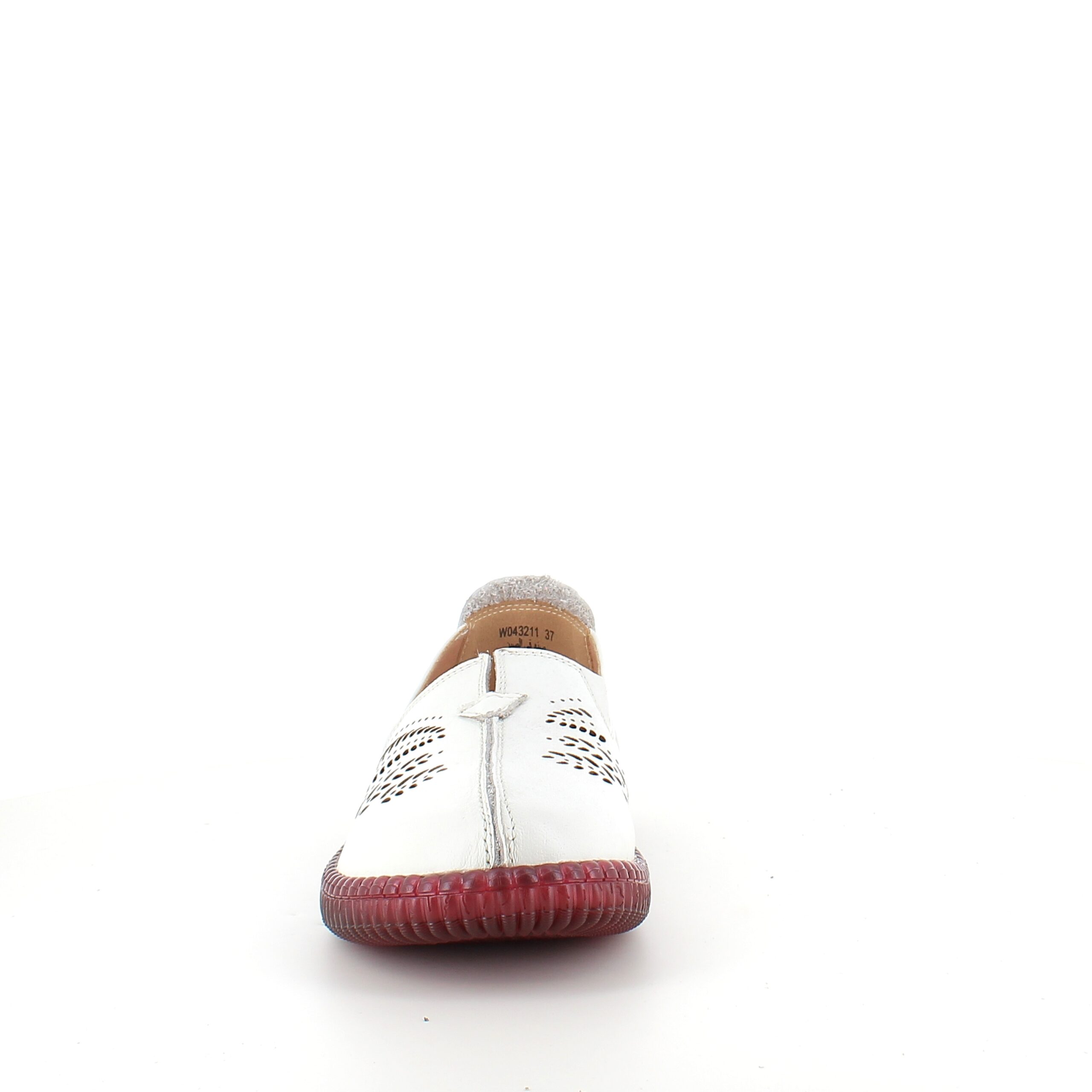 Beige ballerina i skinn